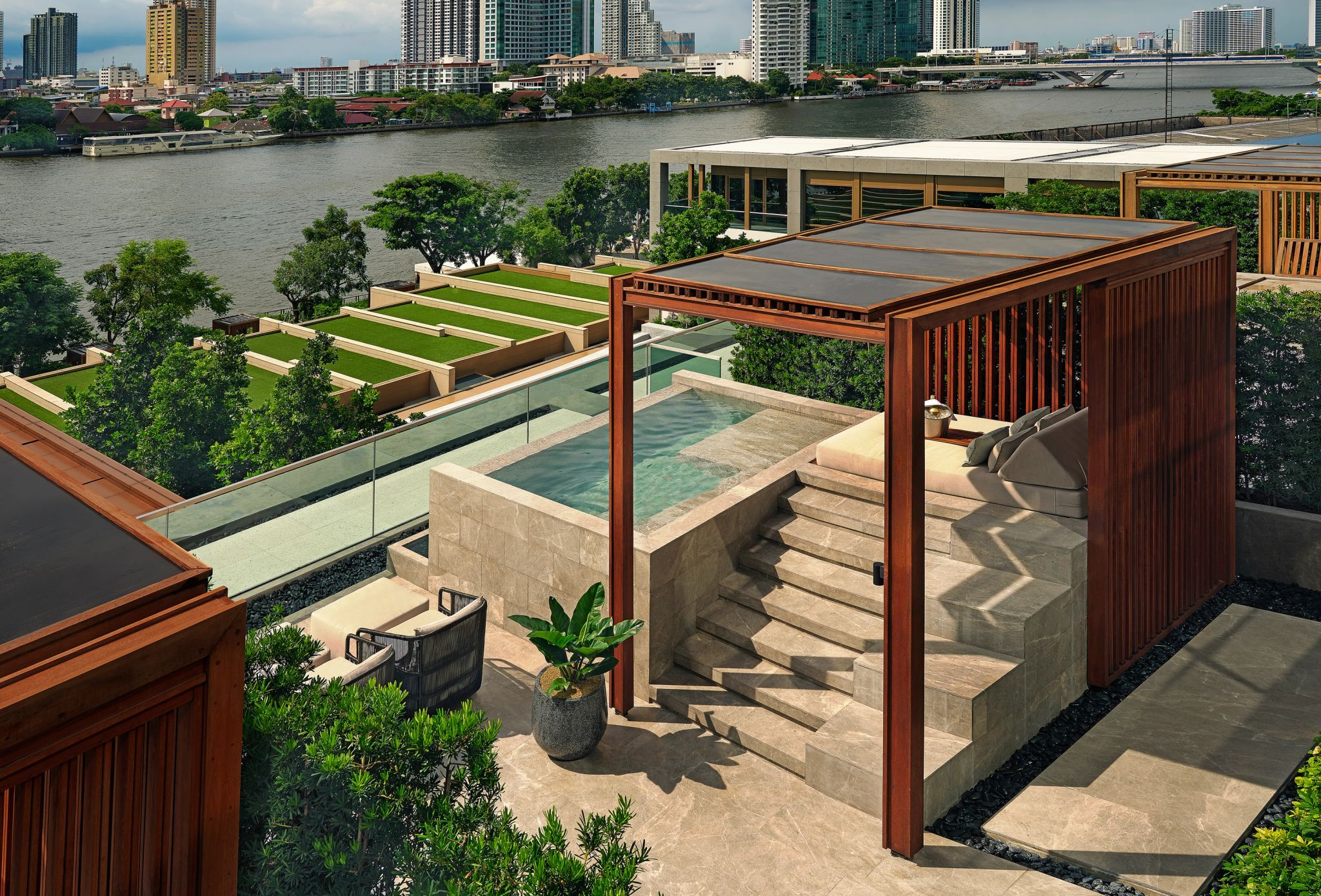 Verandah jacuzzi ao ar livre - suite com jacuzzi - lazer ao ar livre