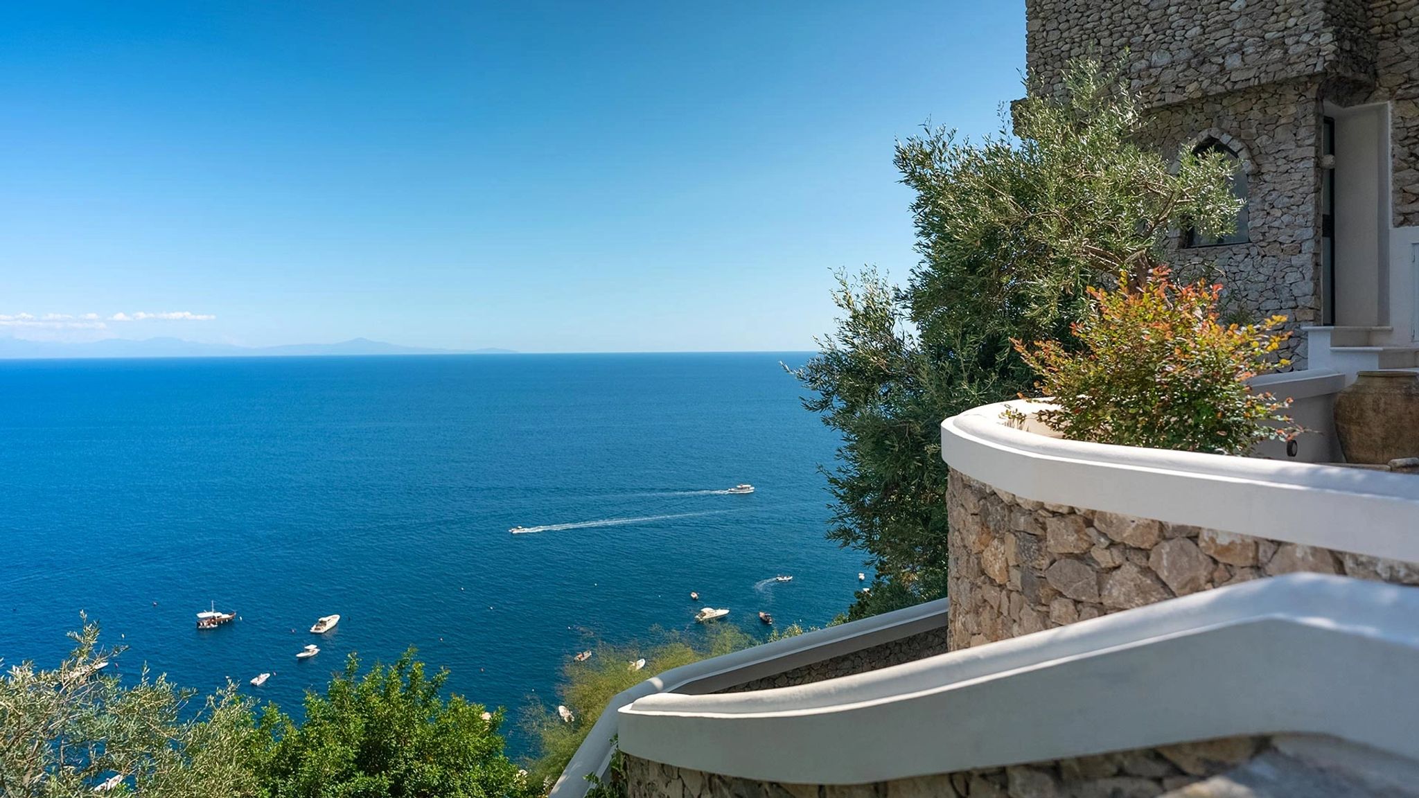 Terraço do hotel terraço vista mar - vista panoramica - vista costa amalfitana