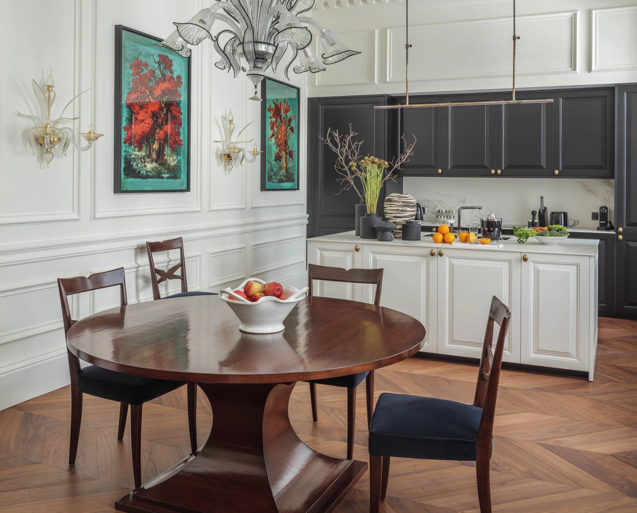 Brera Two Bedroom Apartment Frescoes mesa de jantar - cozinha gourmet - cozinha moderna