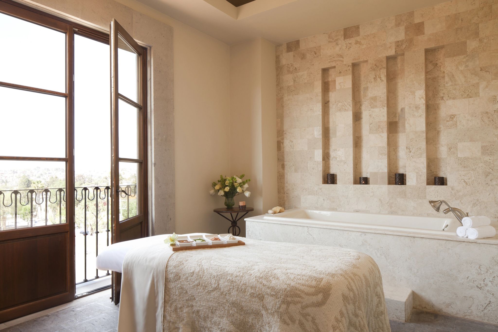 suite de spa com vista - ambiente relaxante - experiencia cinco estrelas