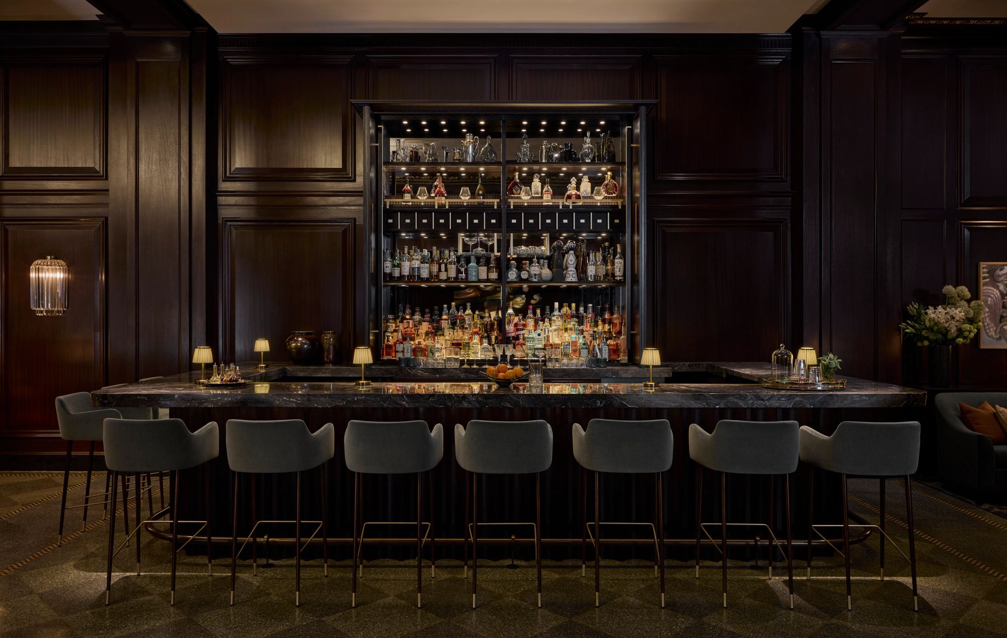 The Georgia Bar bar de luxo – bar hotel - decoraçao chique