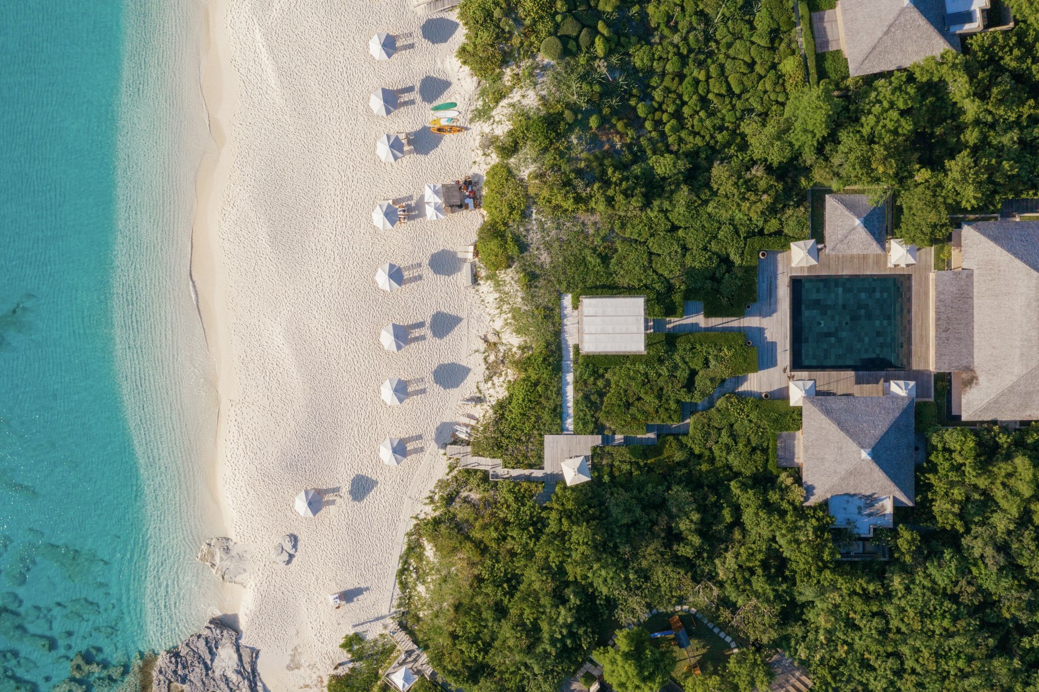 Four Bedroom Beach Sala Villa mar azul turquesa – praia privativa – contato com a natureza