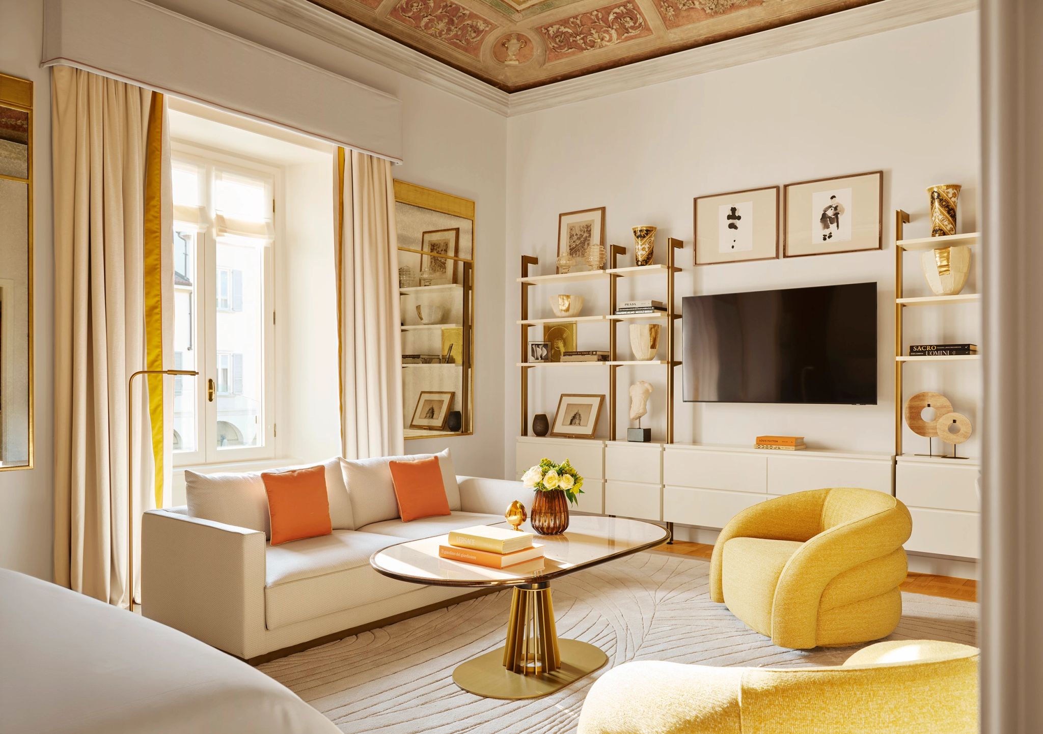 Fresco Suite sala de estar - sala de tv - suite com sala