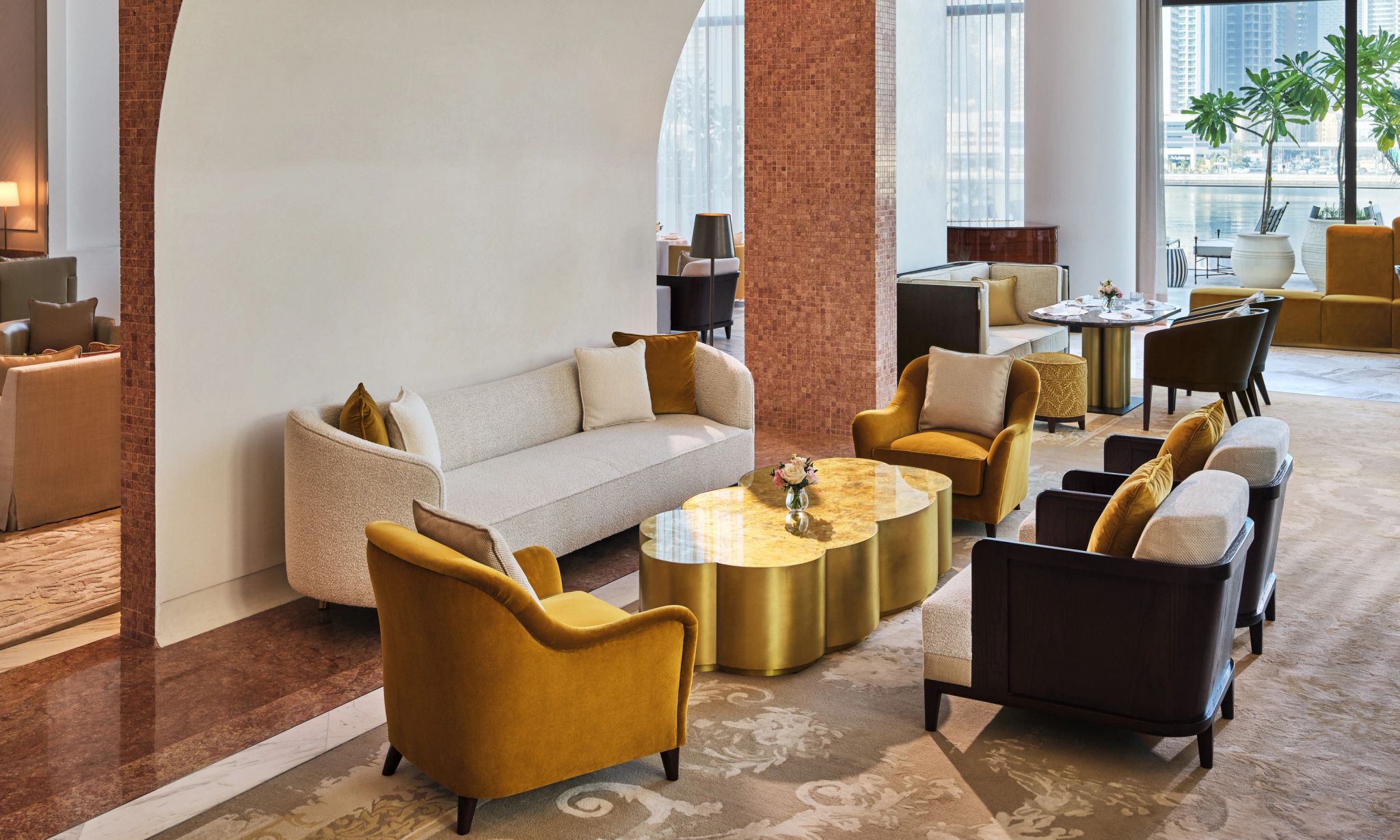 sala de estar – vista dubai - decoraçao de luxo