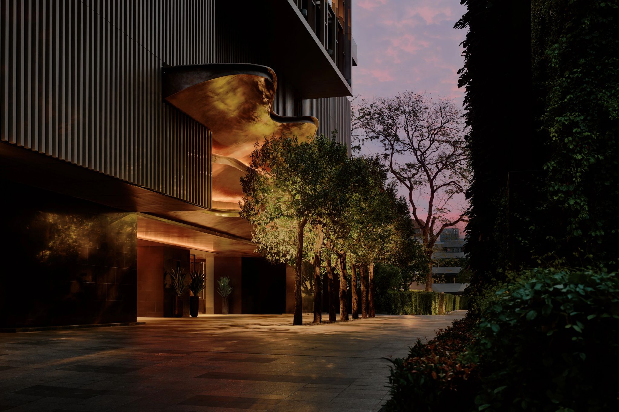 Entrada do hotel entrada do hotel - area externa - hotel moderno