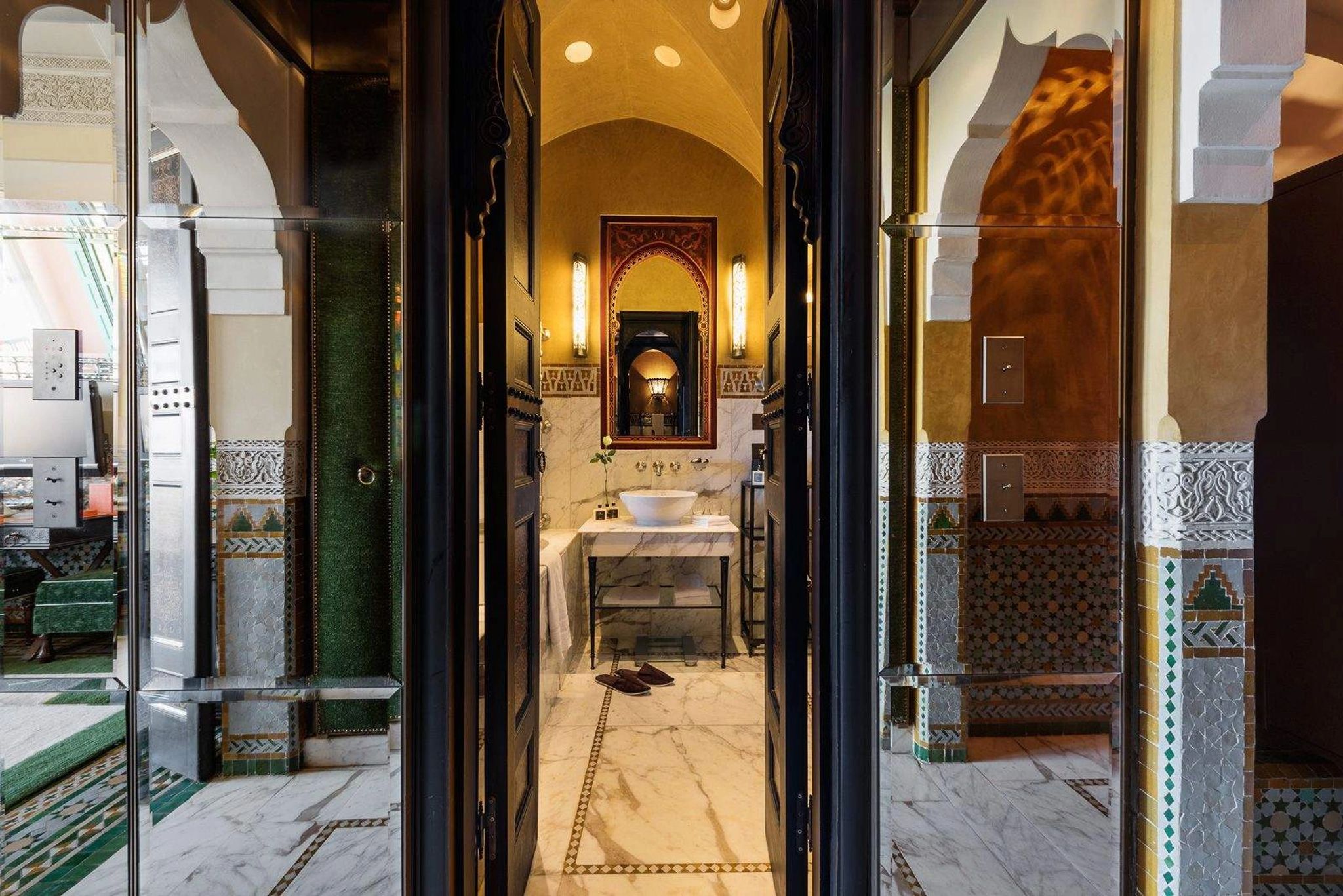 Superior banheiro marmore superieure - banheira suite marrakech - banheiro palace marrocos