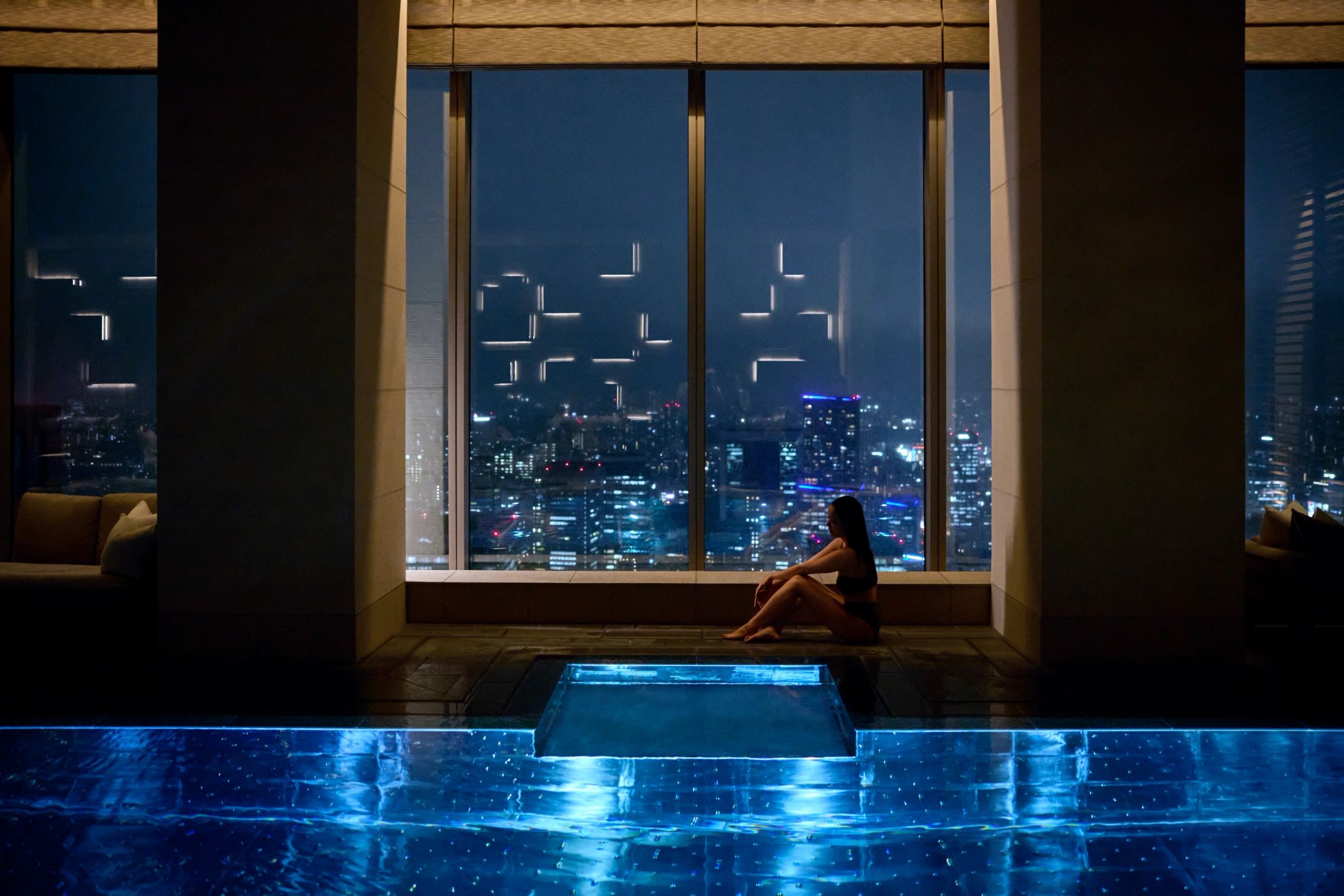 Piscina do hotel piscina aquecida - atividades de lazer - vista panoramica toquio