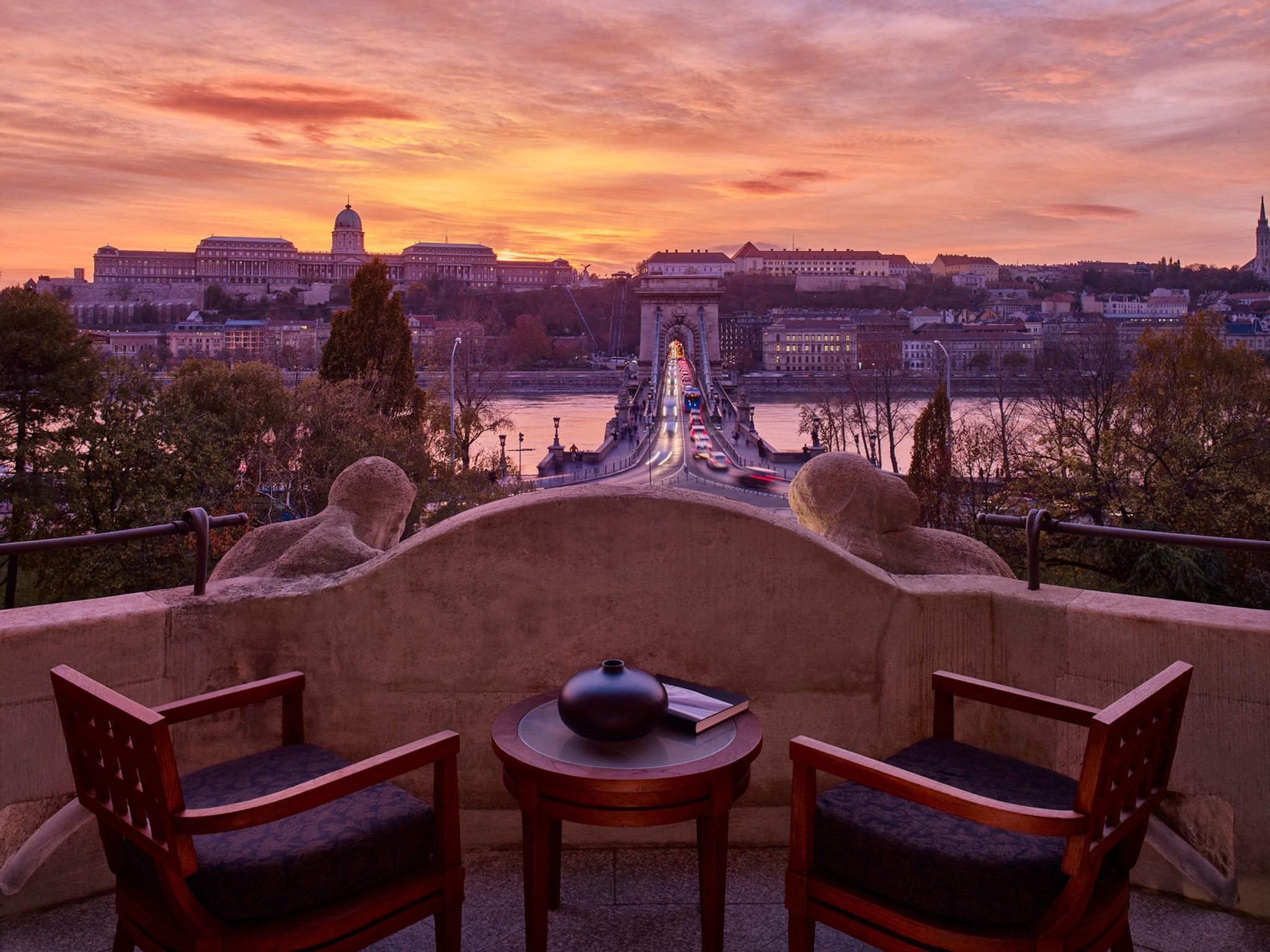 Terraço vista Budapeste por do sol - terraço vista budapeste - cidade de budapeste - terraço privativo