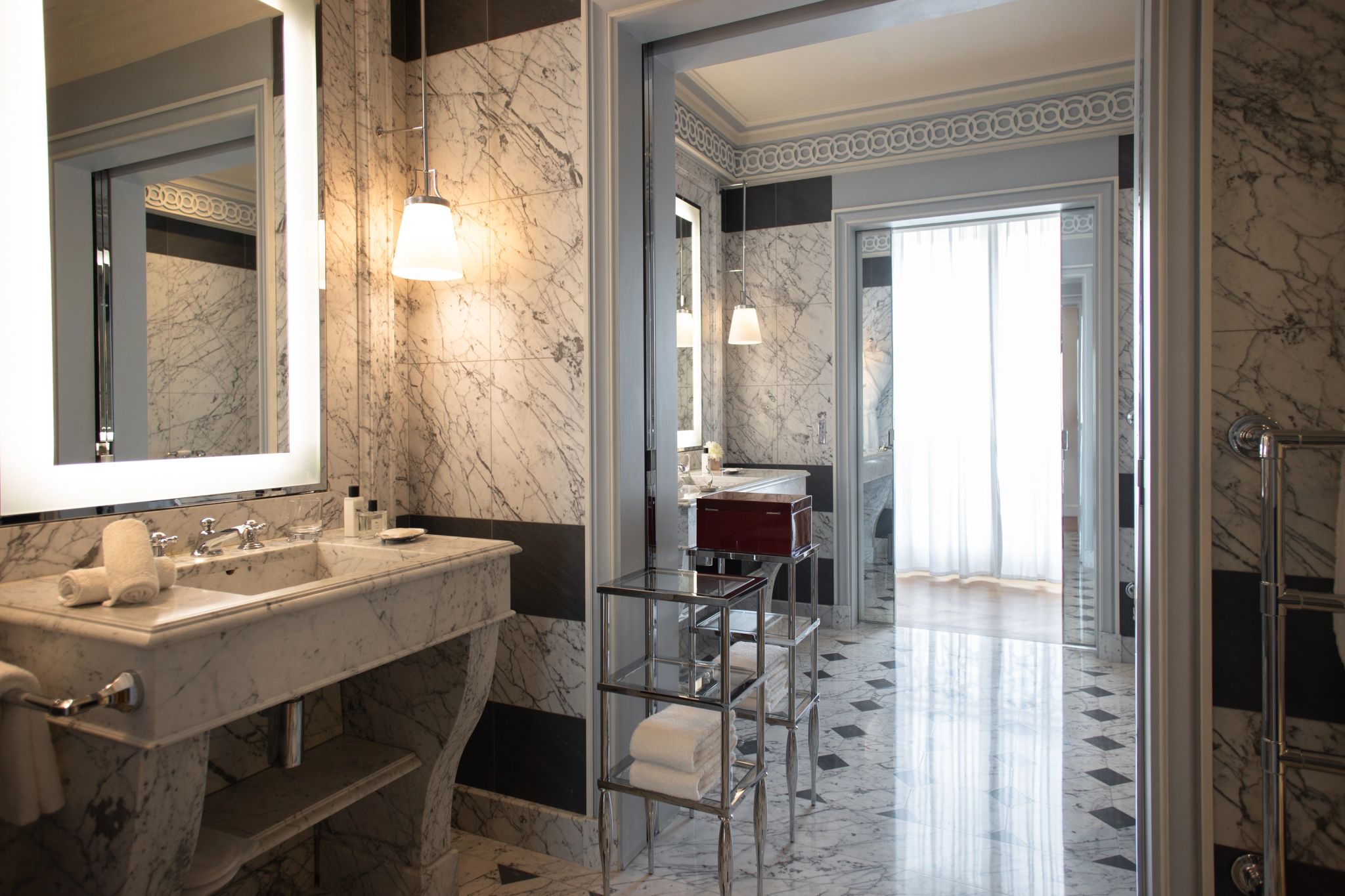 Eiffel Presidential Suite banheiro moderno - banheiro em marmore - banheiro de luxo