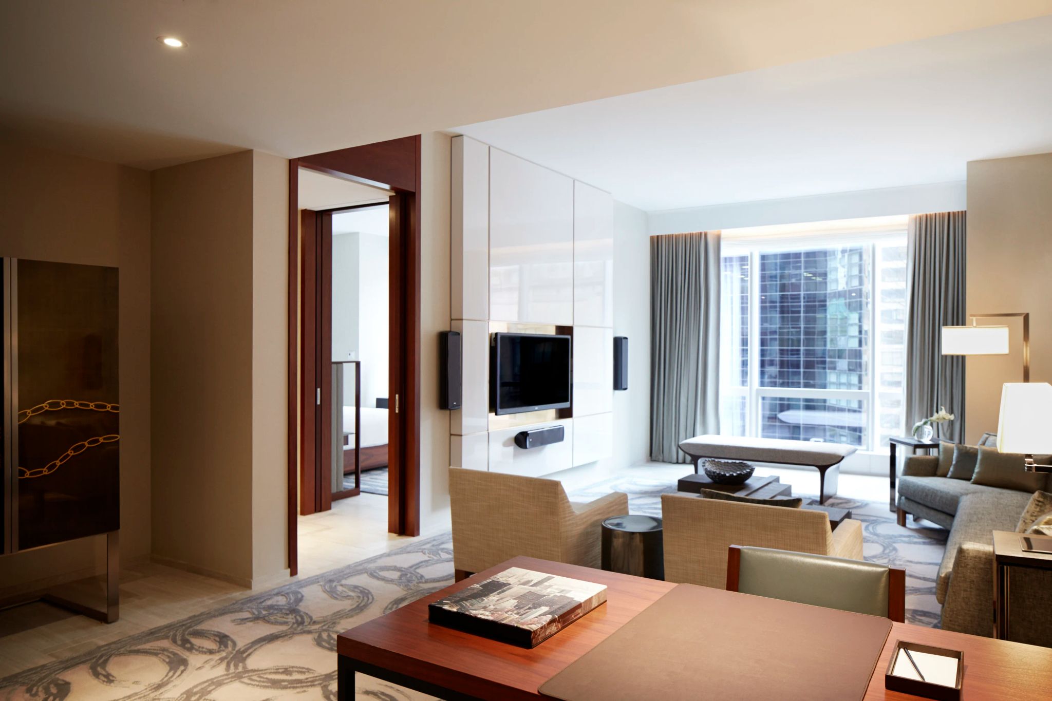 sala moderna - suite com sala - suite vista nova york - residential suite - suite ampla