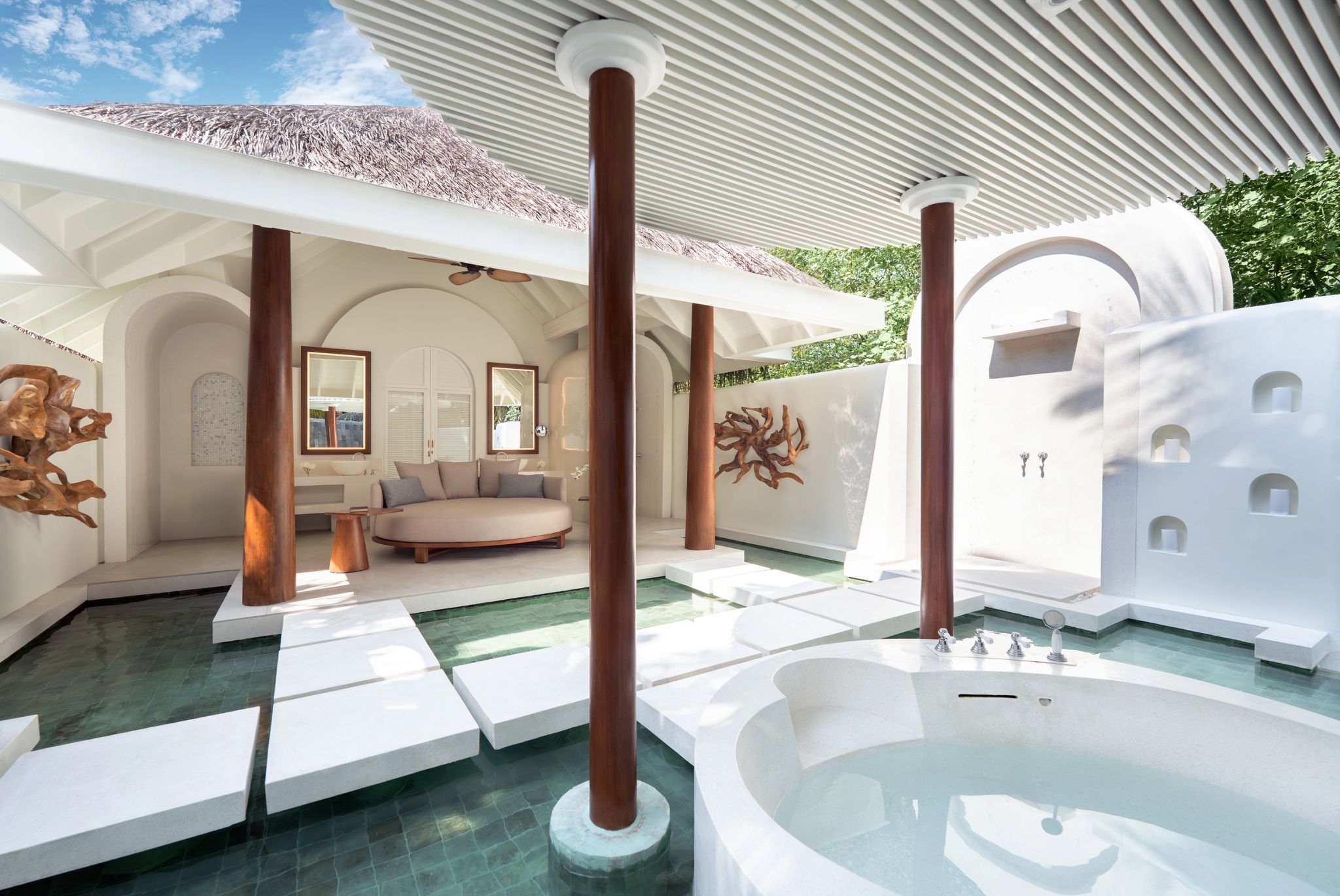 Beach Pool Villa banho relaxante - banheira de imersao - vila de luxo