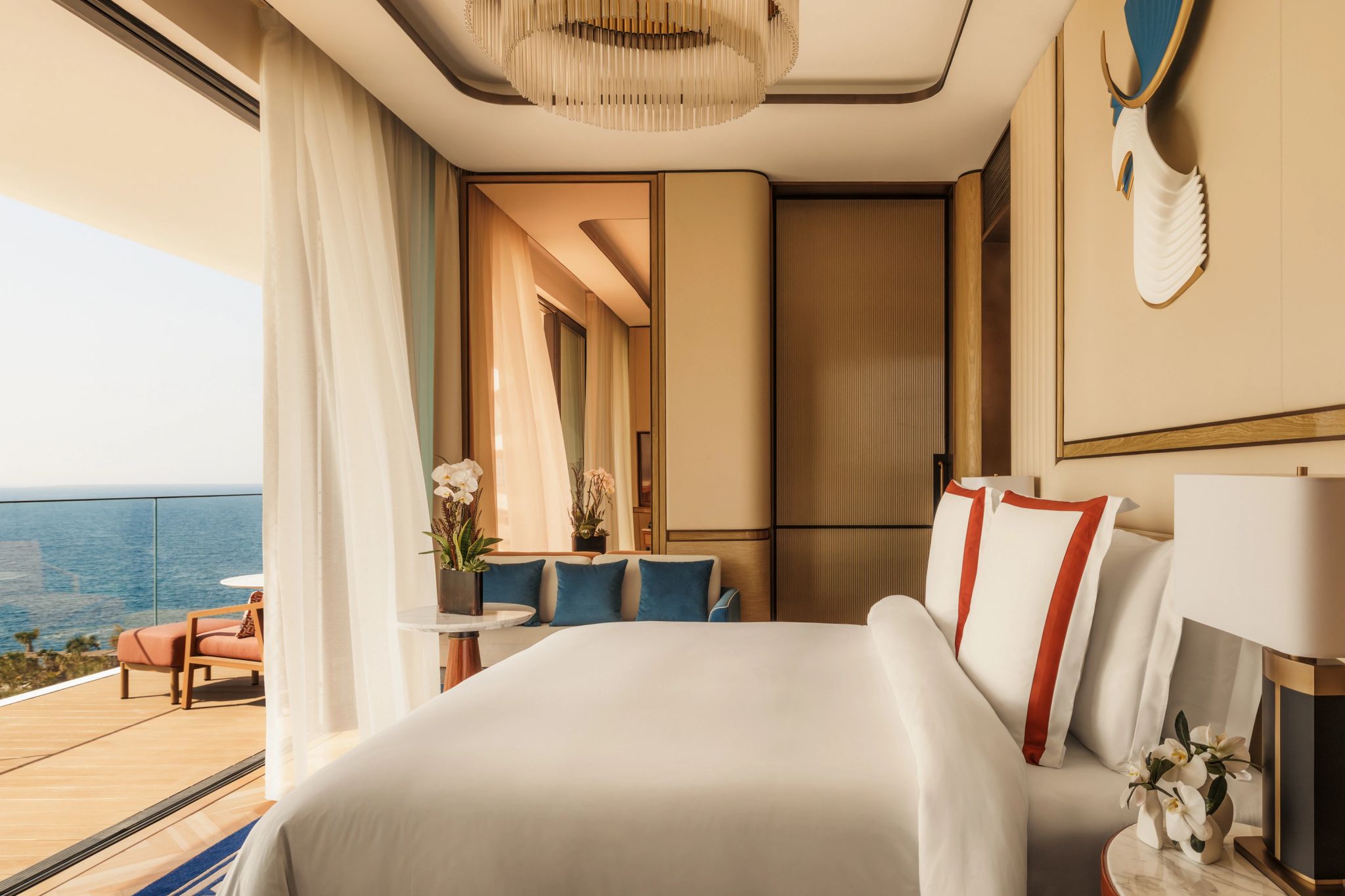 cama king-size - suite de casal - vista dubai