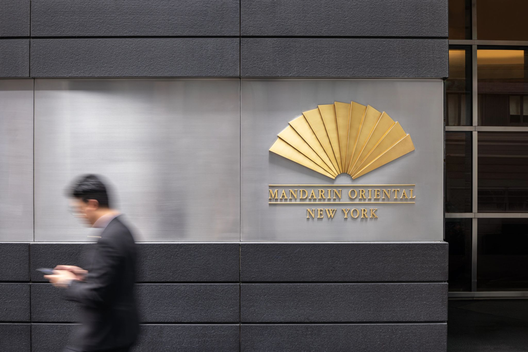 entrada do hotel - mandarin oriental hotel - mandarin new york