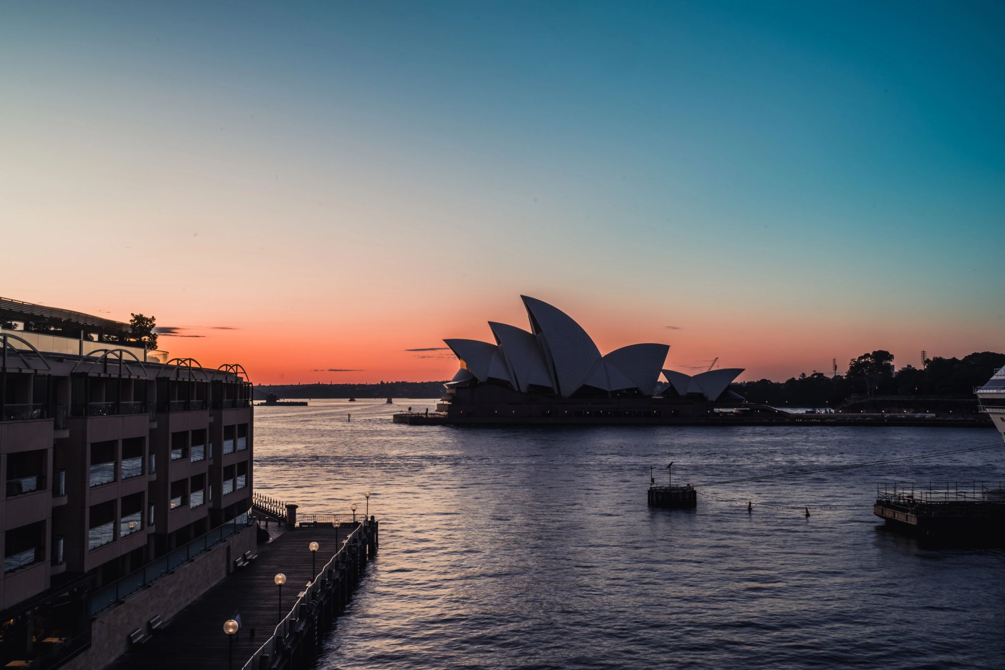 Park Hyatt Sydney hotel proximo da opera house – porto de sydney - fachada