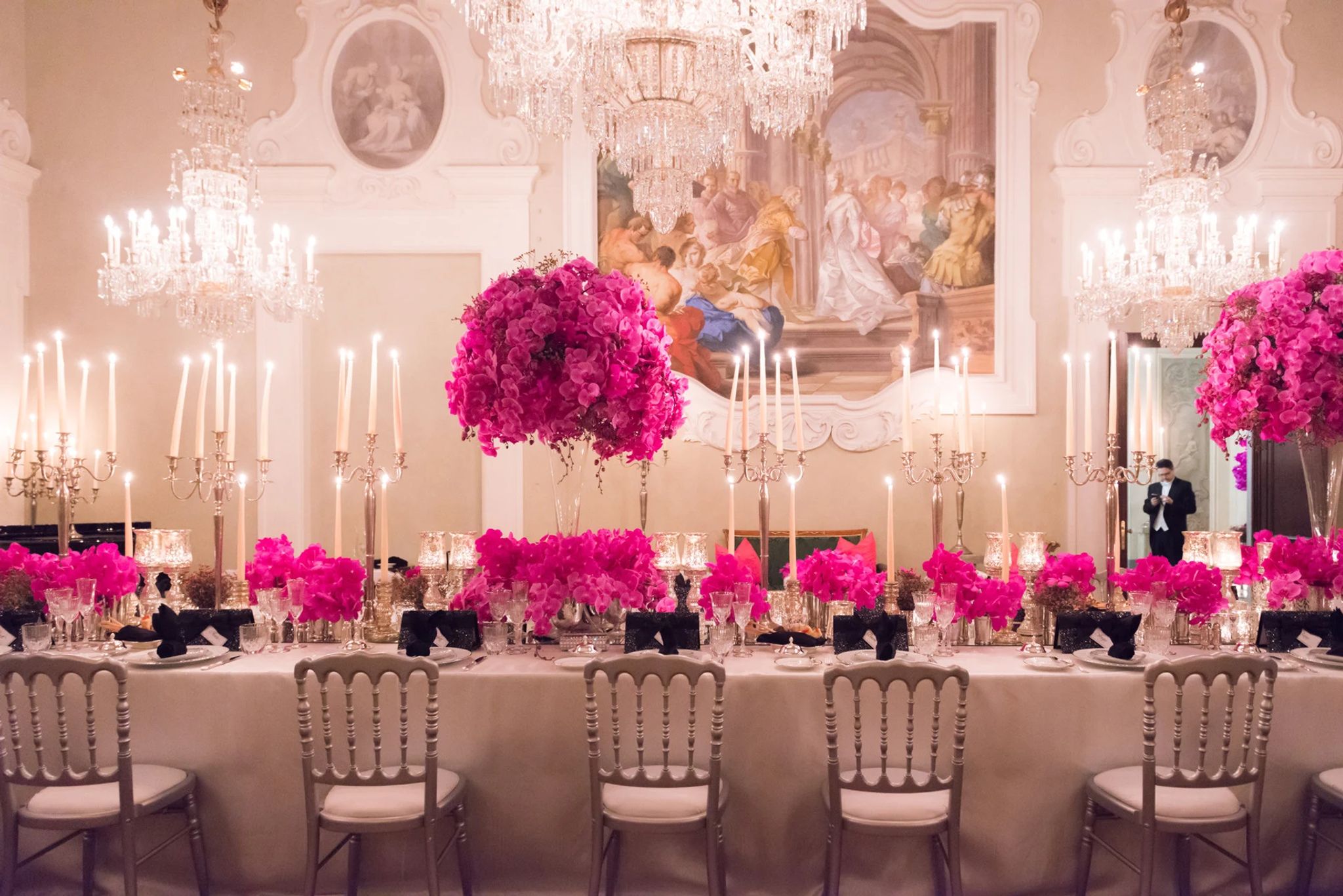 decoracao classica – mesa de jantar – jantar do hotel