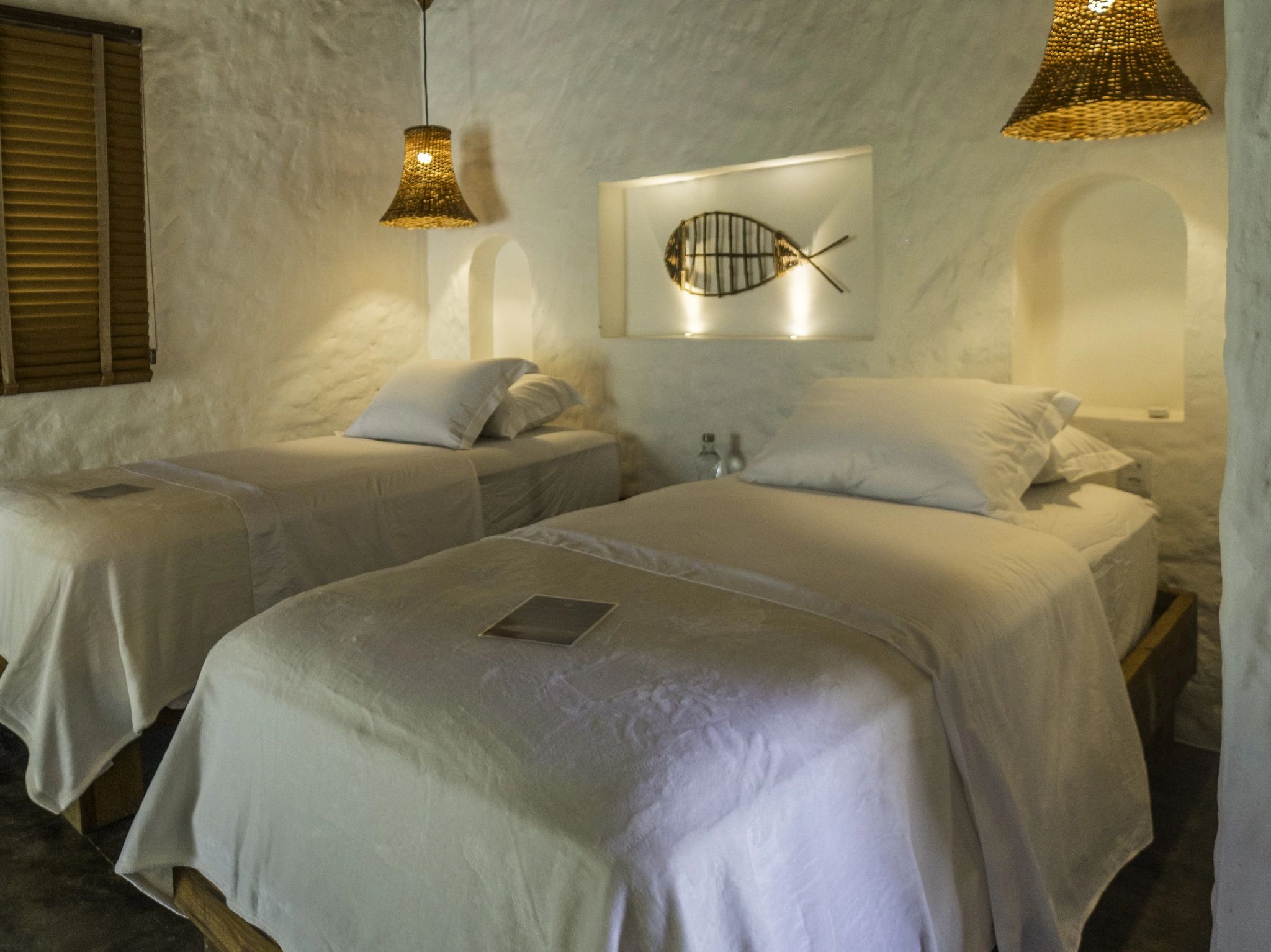 camas twin - quarto duplo - bangalo de luxo