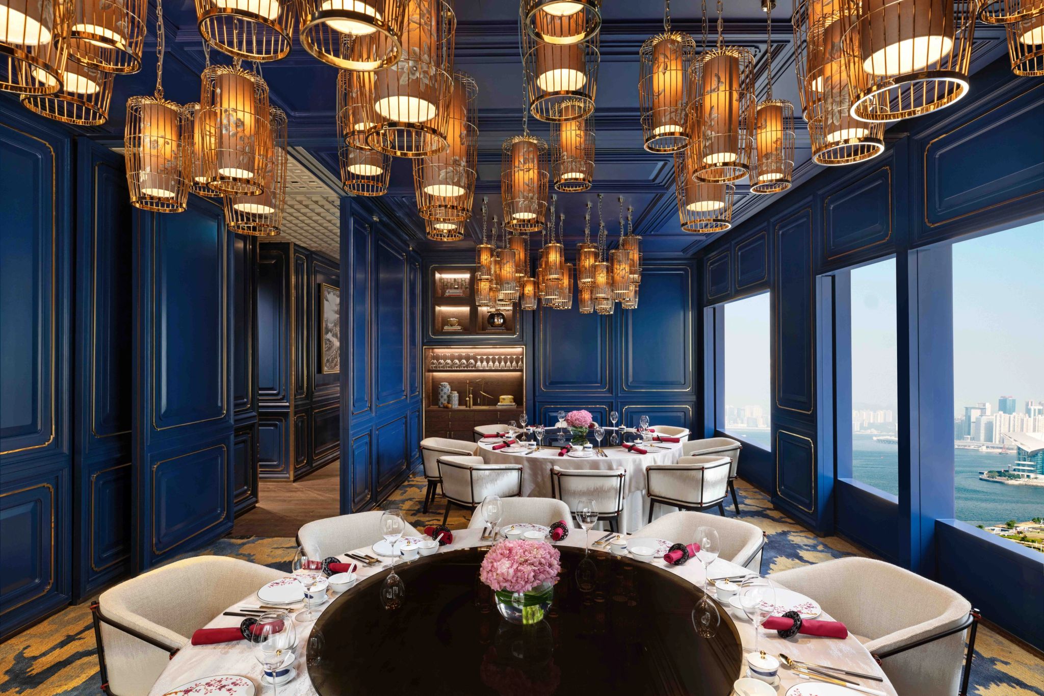 sala de jantar - decoraçao de luxo - restaurante michelin - restaurante vista hong kong