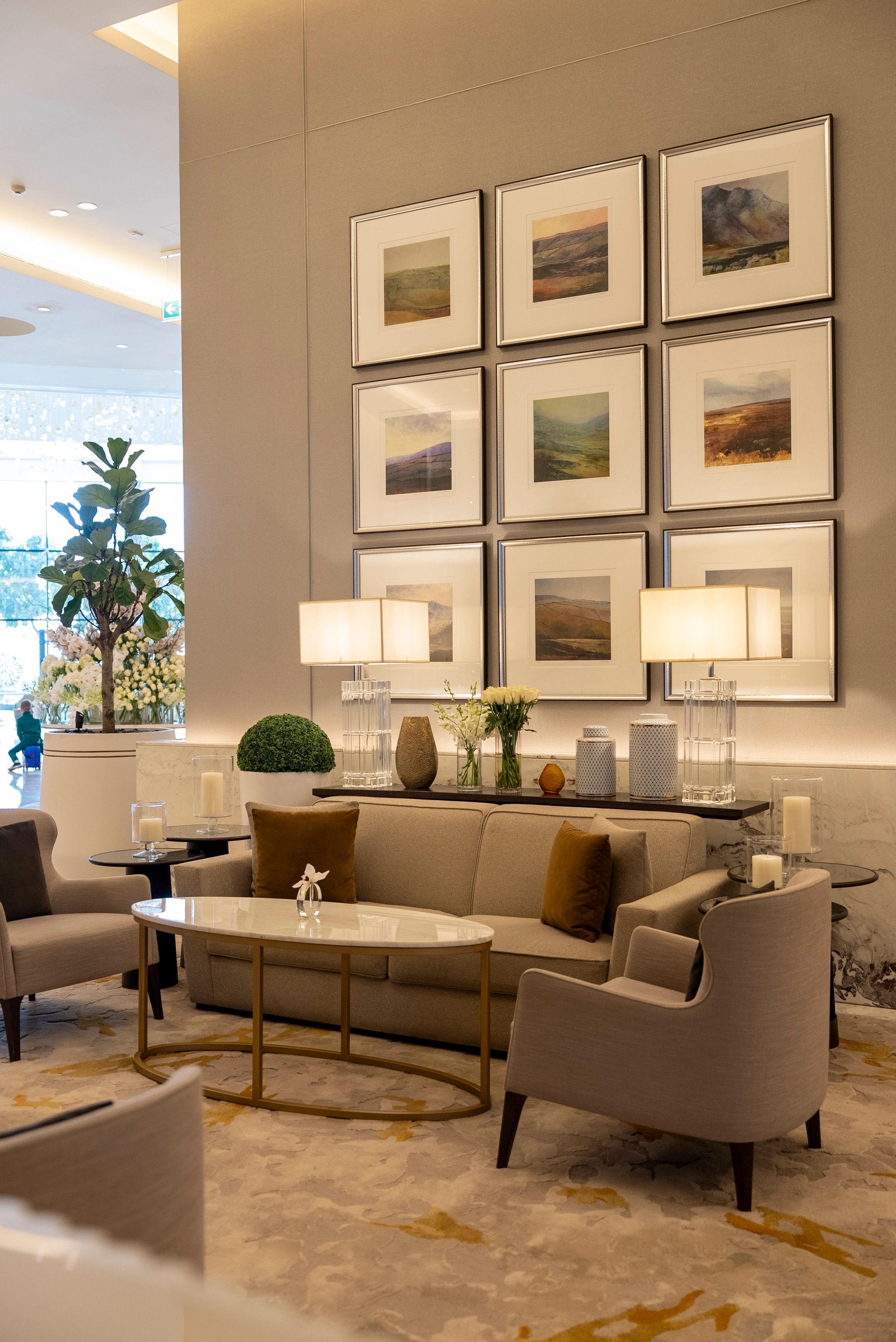 Address Downtown lobby de luxo - recepcao do hotel - design de interiores