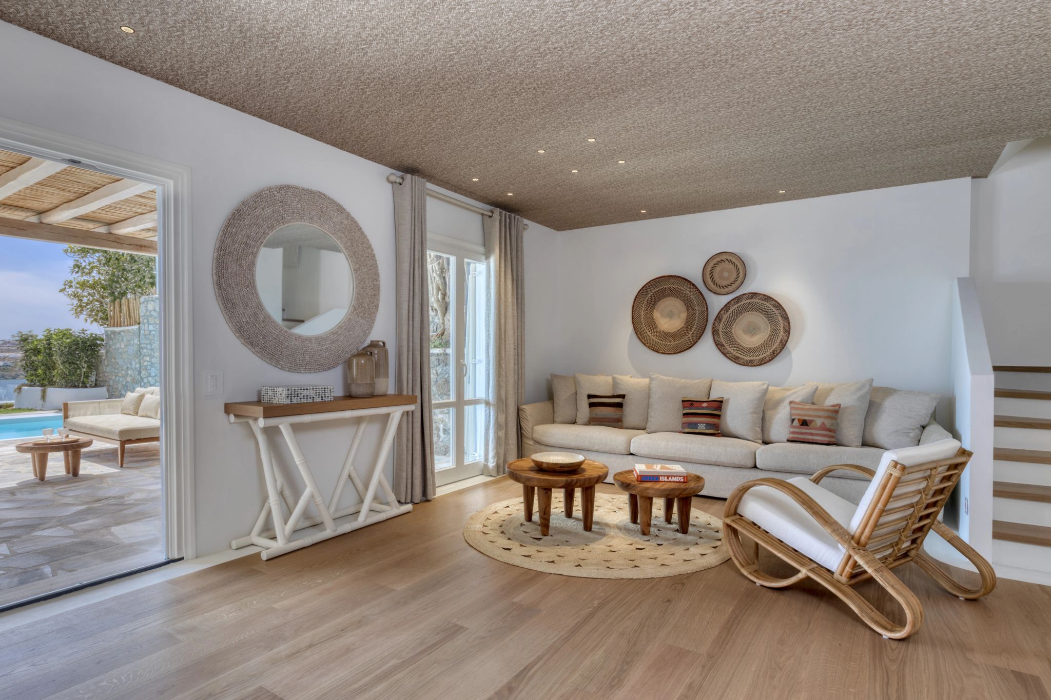 sala de estar - design rustico - sofa confortavel