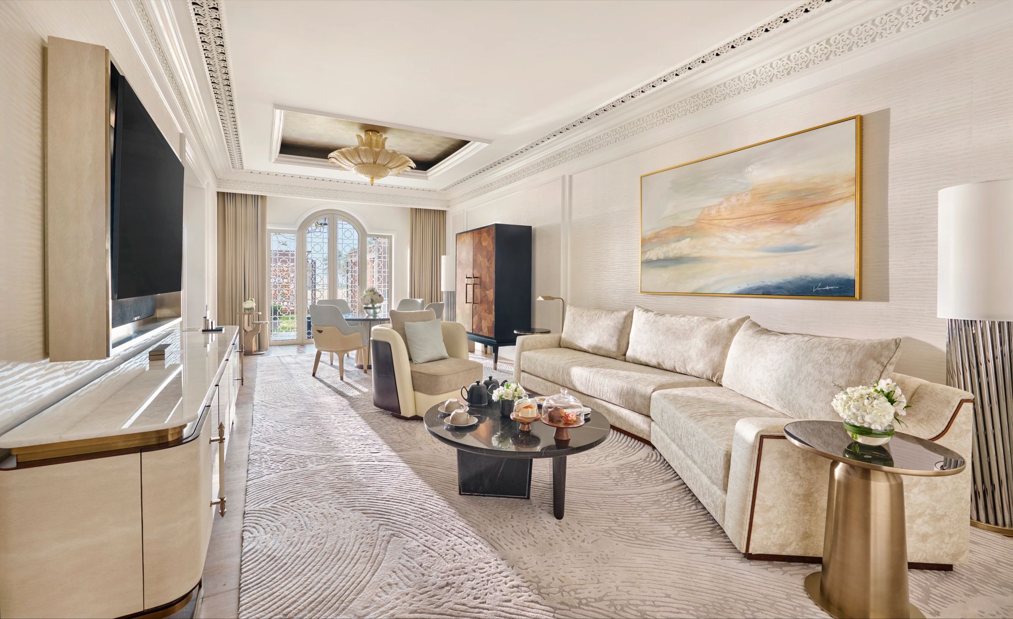 Beachfront Suite suite com sala - sala de estar - sala chique - sala ampla