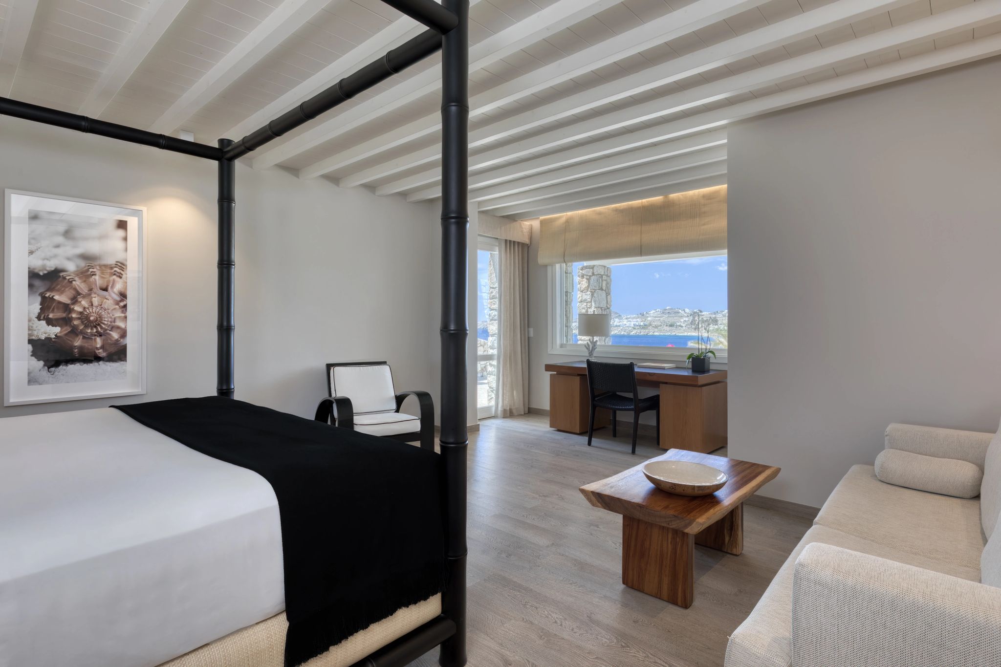 cama de dossel - suite espaçosa - suite vista mar