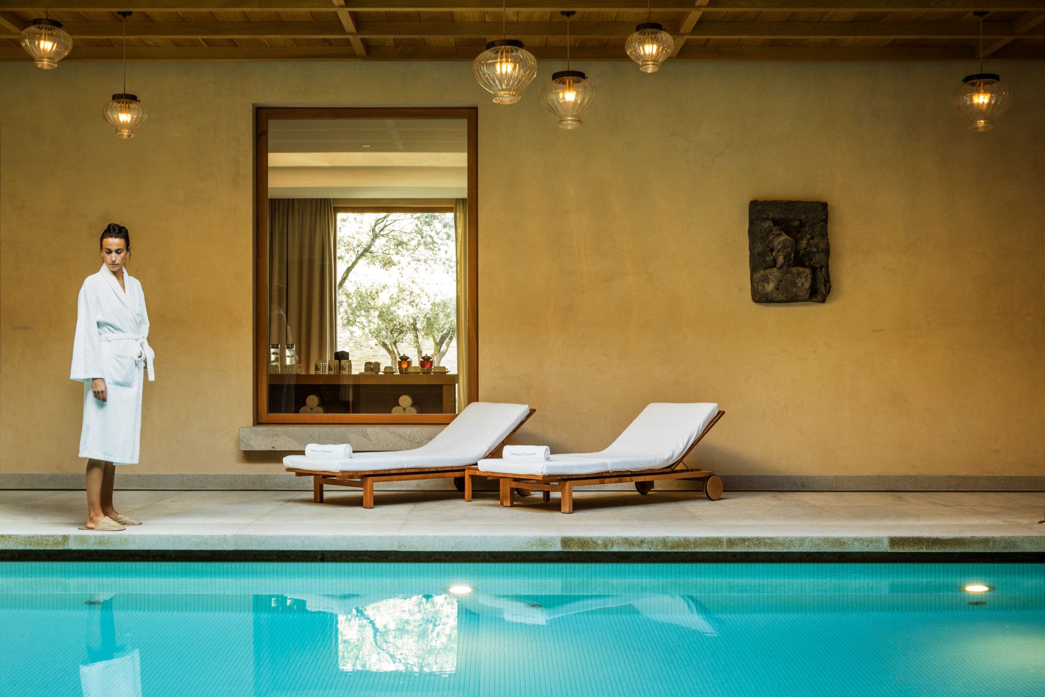 Piscina Interna spa de luxo - piscina coberta - hotel bem-estar