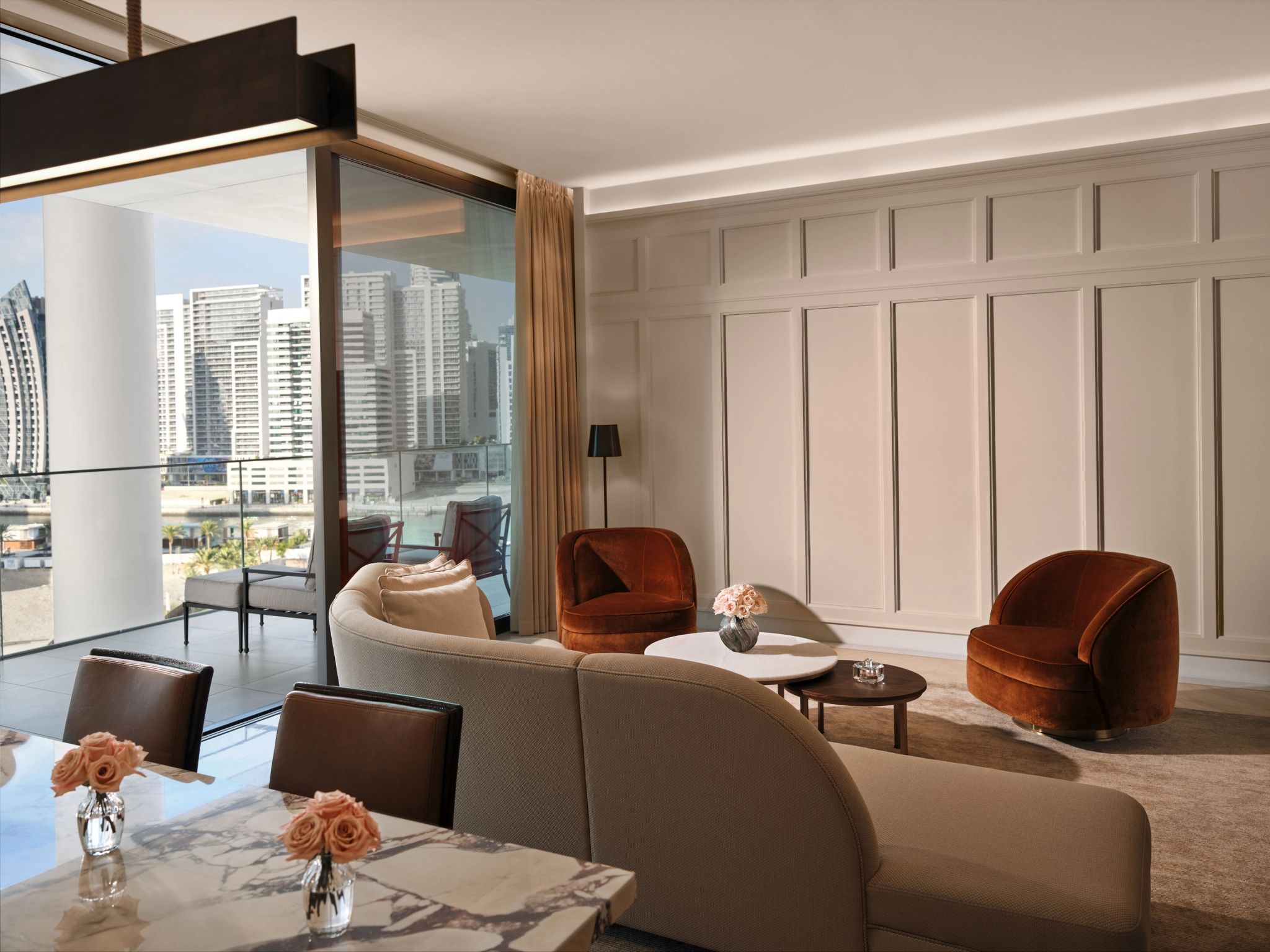 sala de estar – suite com terraço - suite vista cidade