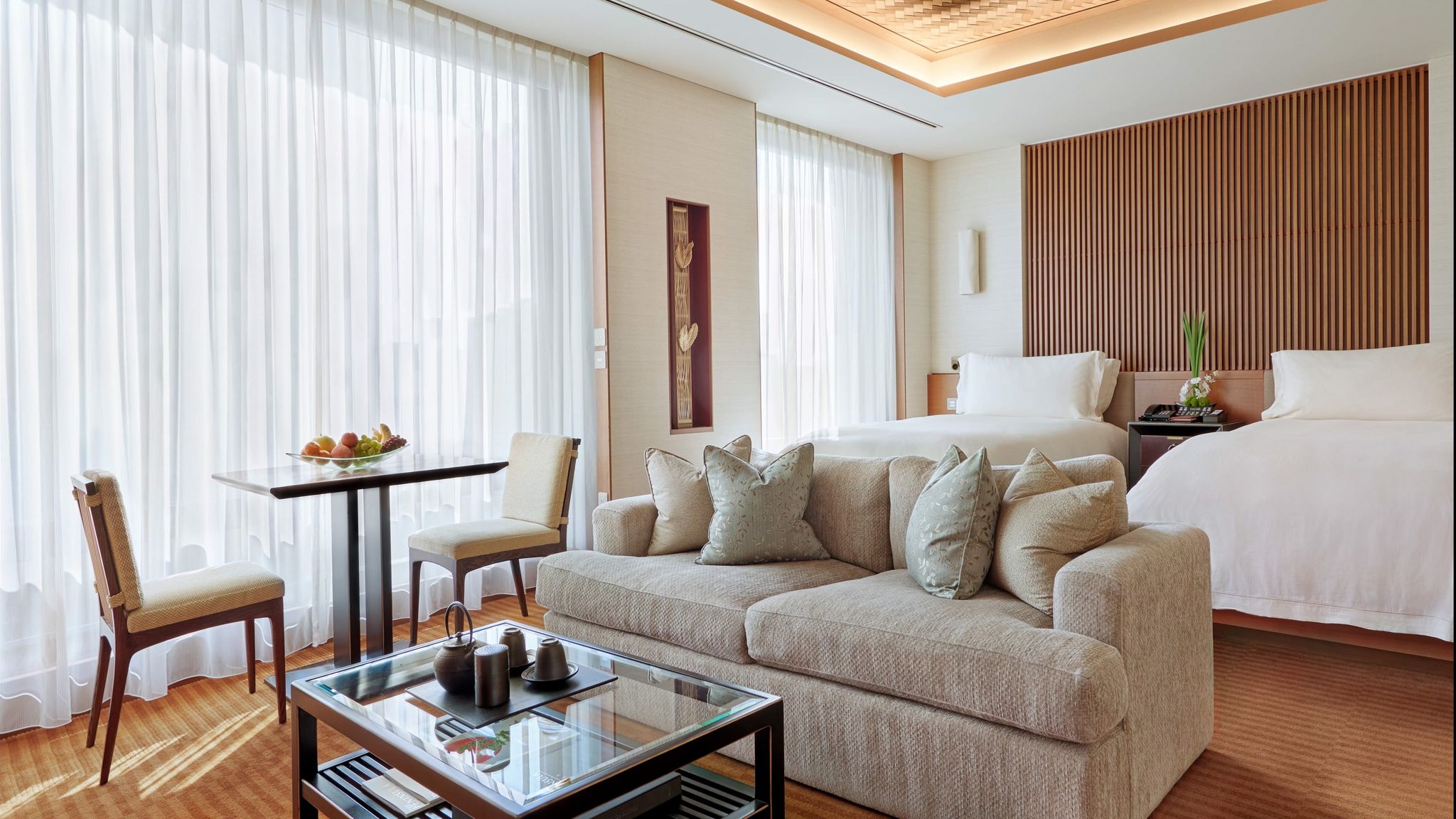 deluxe twin - cama twin - quarto com sala - sala integrada