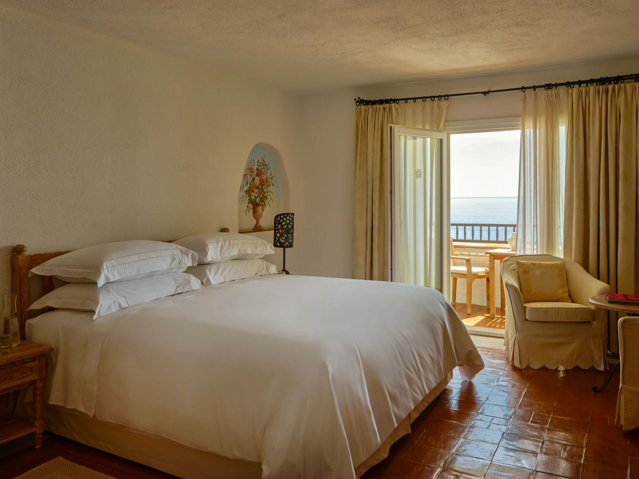 cama casal – suite vista mar – decoracao de luxo