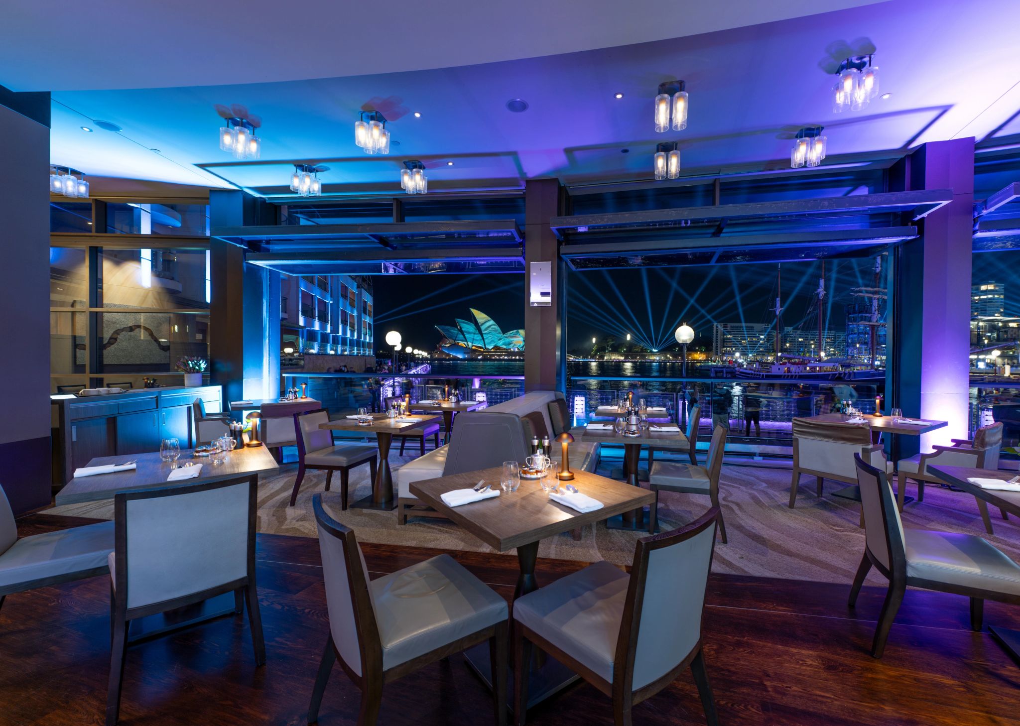 Restaurante do Hotel gastronomia premiada – vista porto de sydney - gourmet