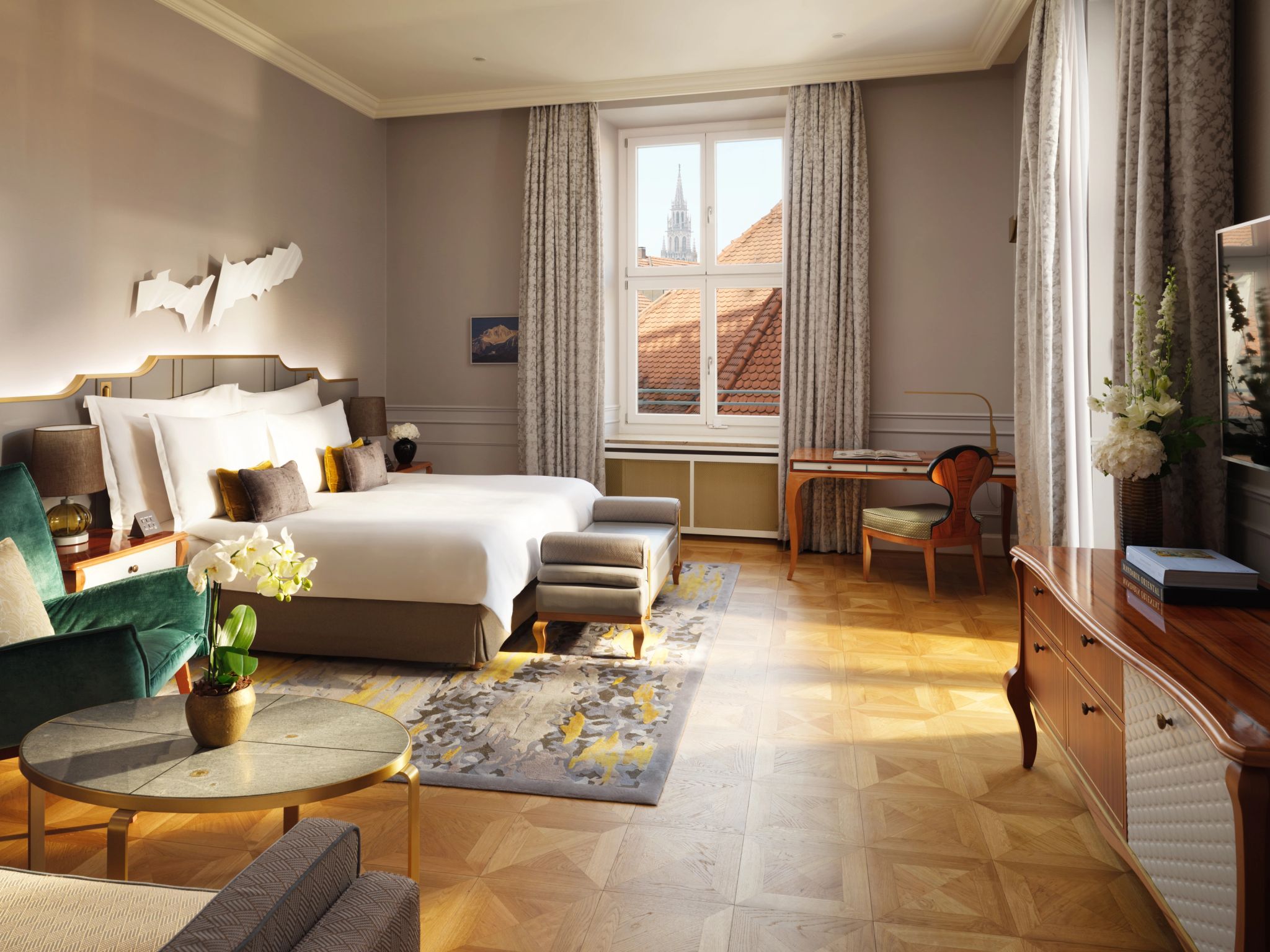 cama king-size – vista panoramica – design contemporaneo