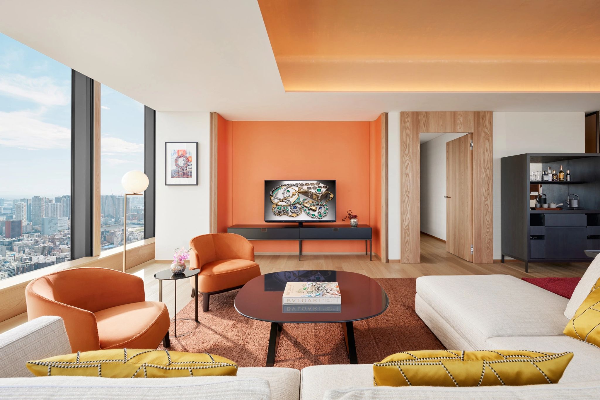 Premium Suite suite de luxo - vista toquio - sala de estar