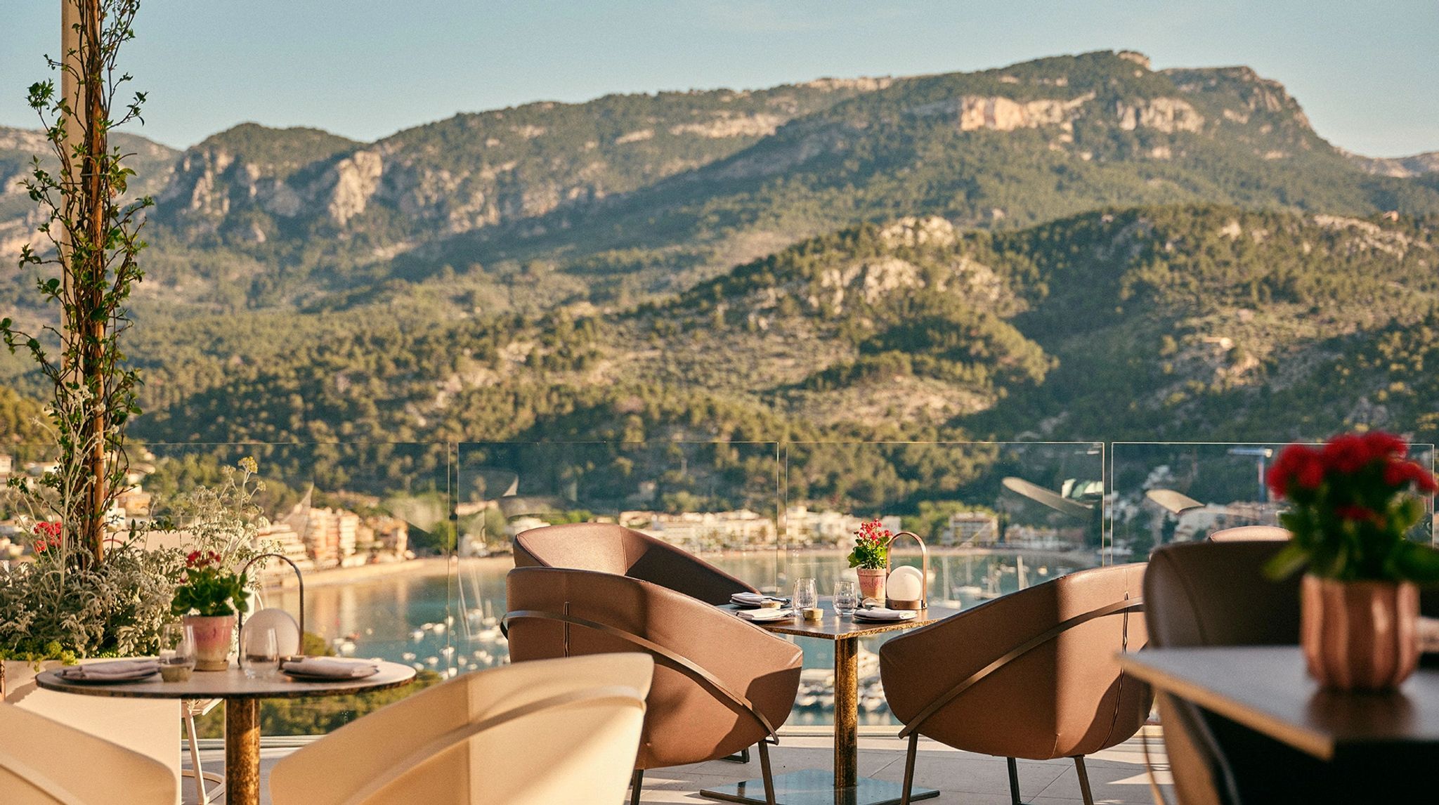 restaurante ao ar livre - lounge gourmet - vista panoramica de mallorca