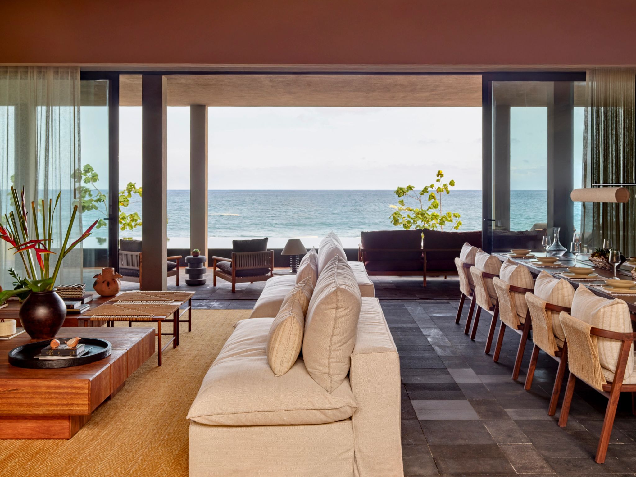 Canalan Beachfront Two Bedroom Villa suite master - sala de estar - vista panoramica