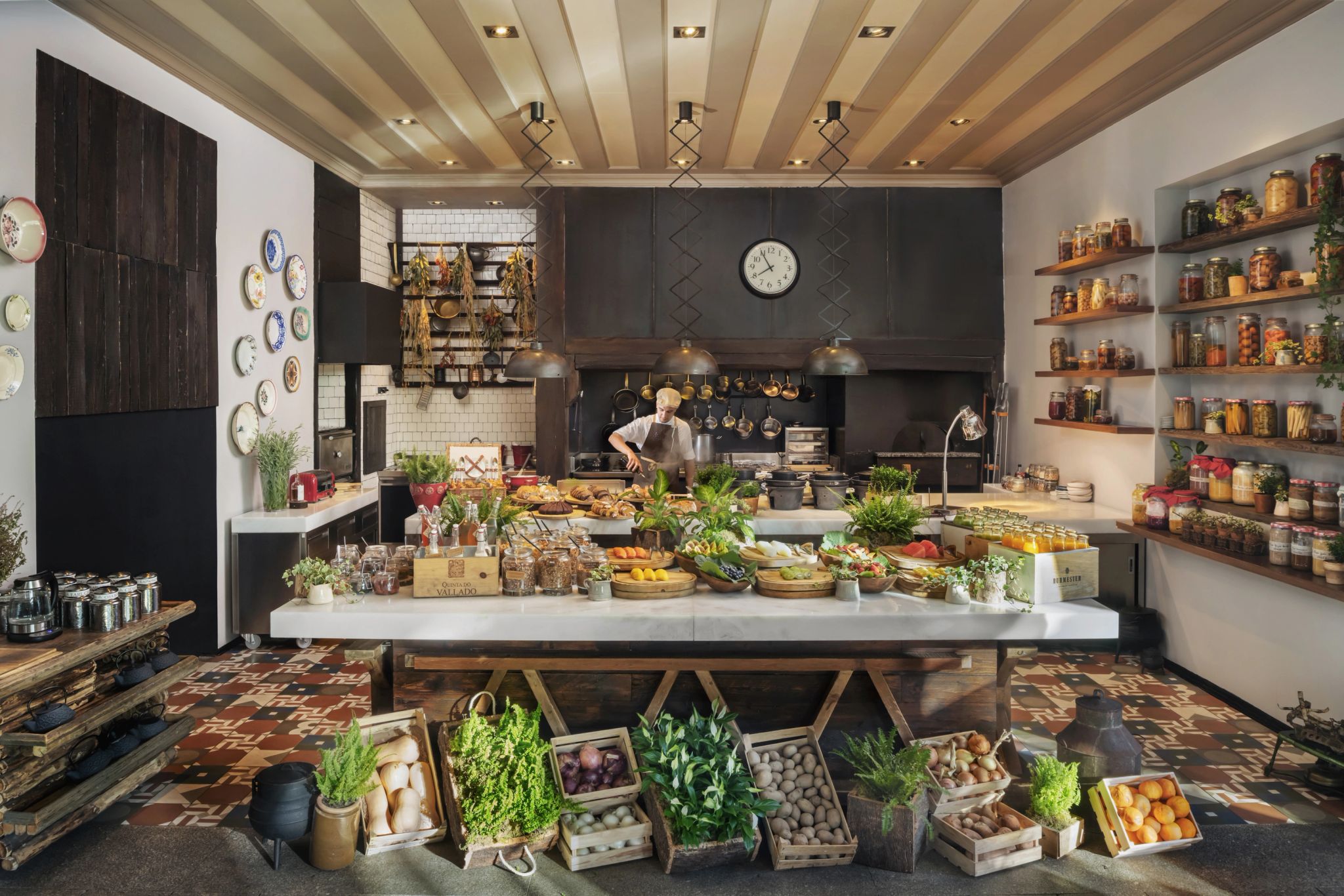 Open Kitchen Café da Manhã seleçao produtos cafe - cozinha aberta luxo - gastronomia hotel