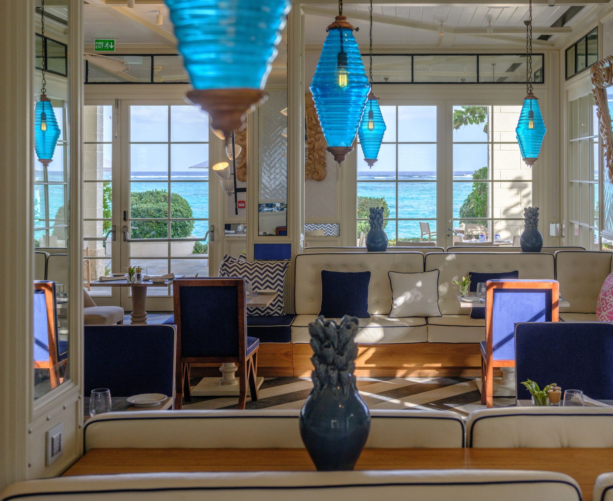 restaurante de luxo - vista panoramica - ambiente elegante