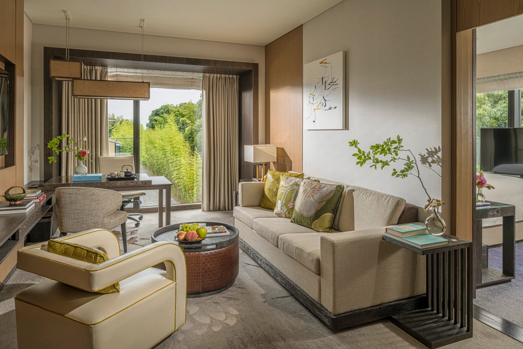 One Bedroom Suite sala de estar – desing moderno – suite vista jardim