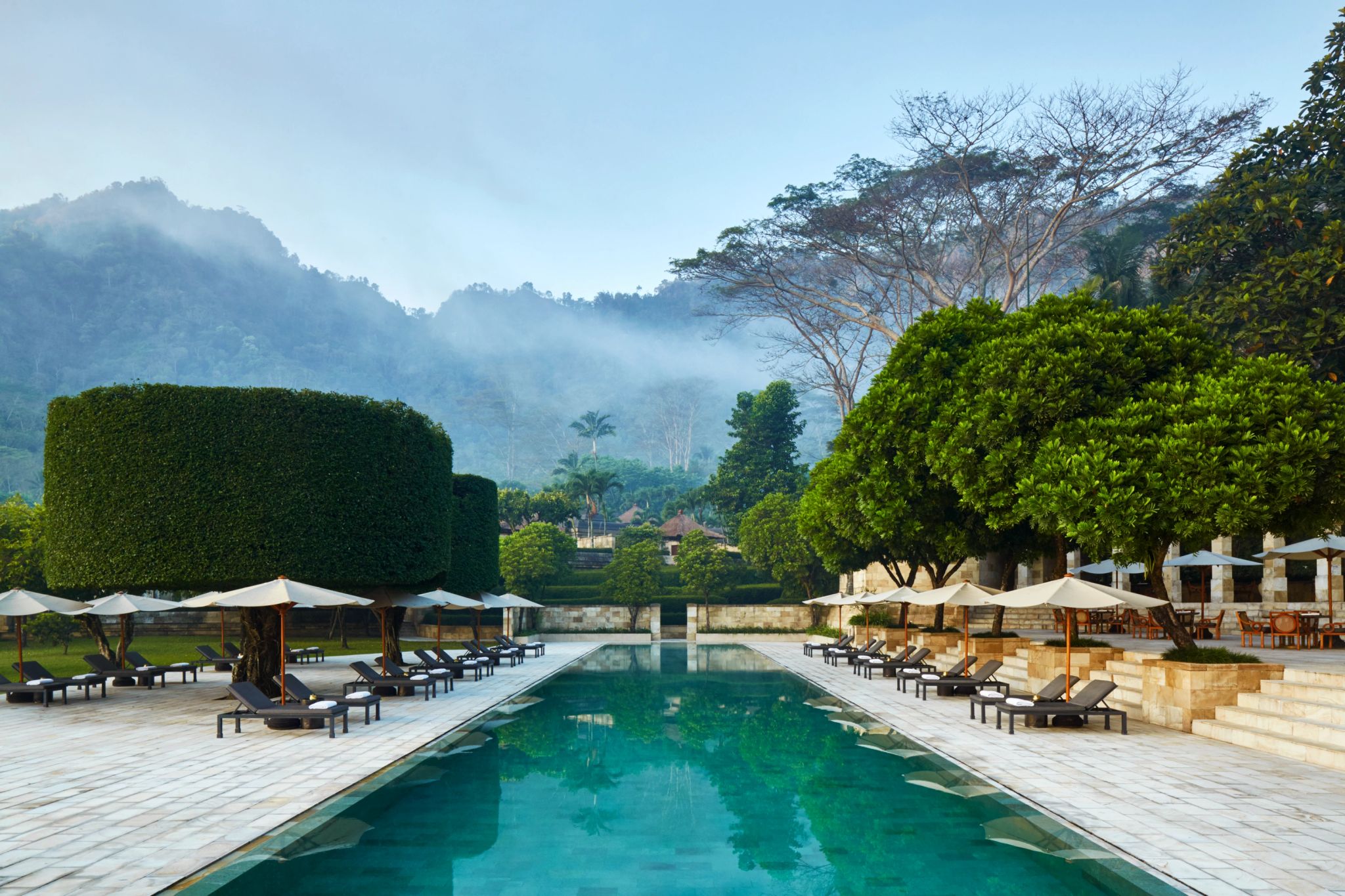 Piscina vista piscina - amanjiwo resort - hotel 5 estrelas