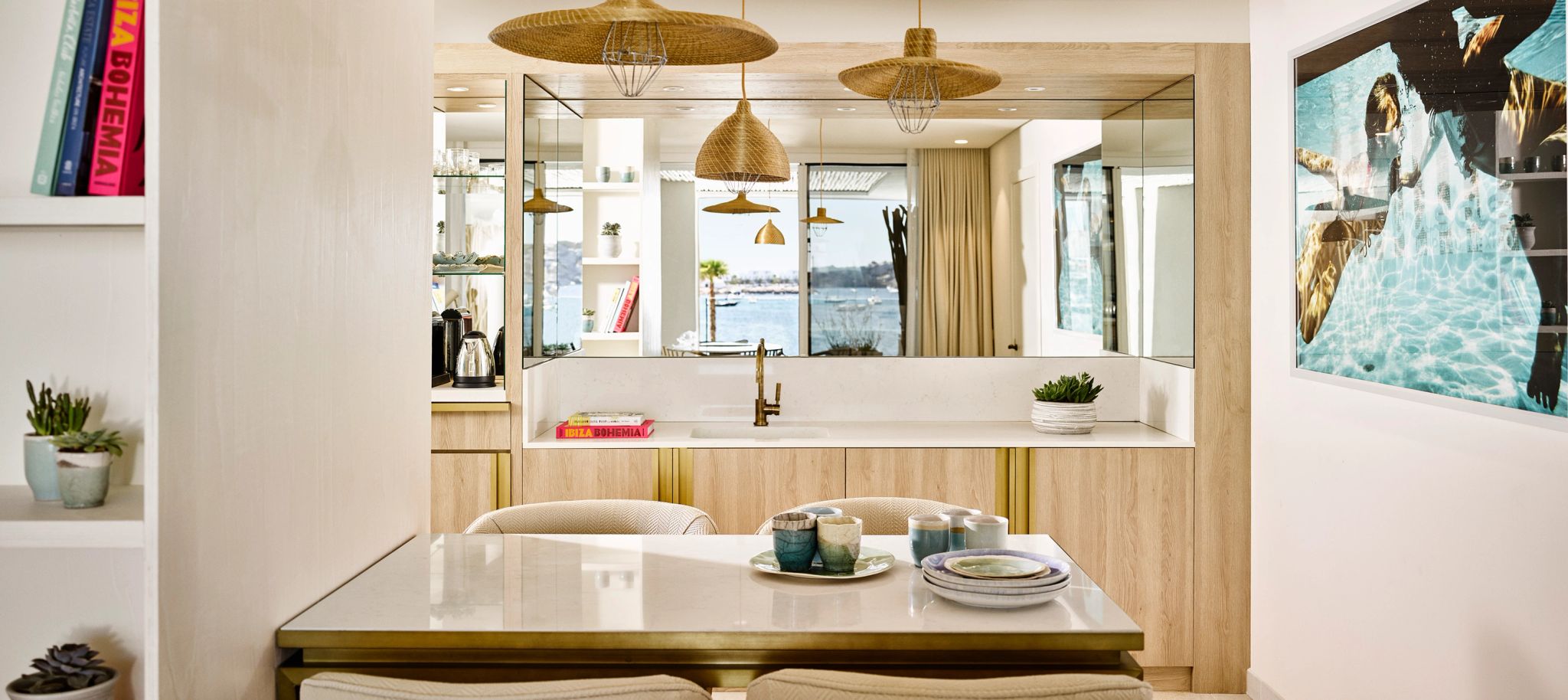 area gourmet - decoraçao moderna - suite vista mar