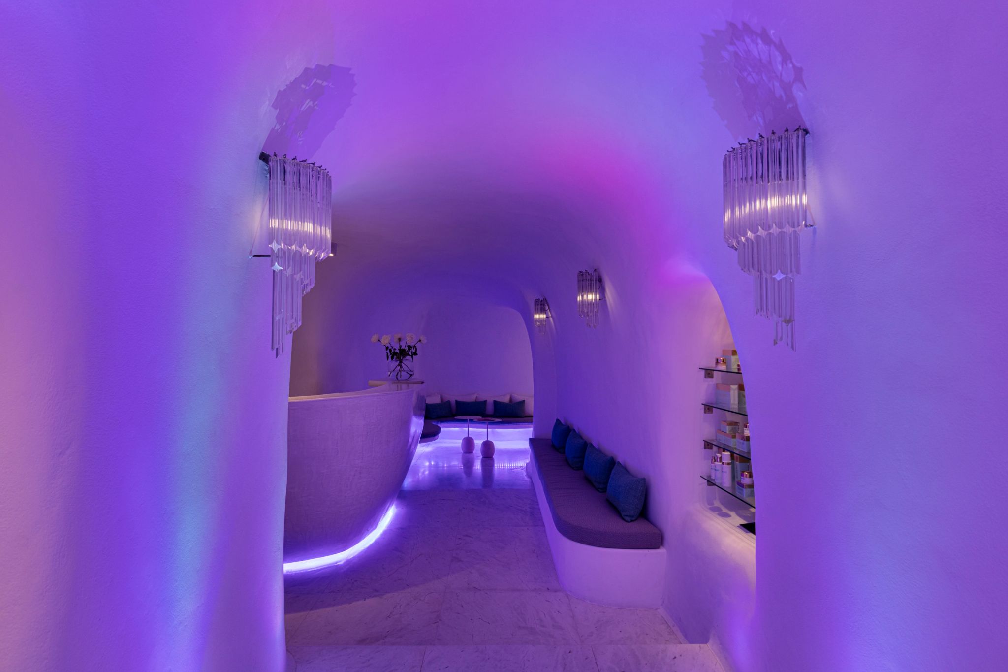 Canaves Oia Suites Spa entrada do spa - canaves oia suites spa - recepçao spa