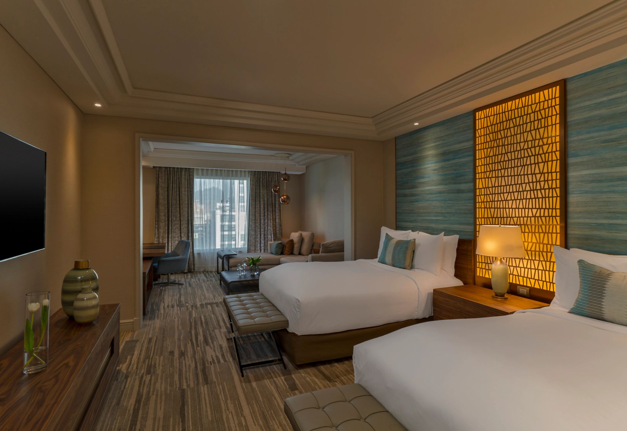 sala de estar – suite moderna - decoração rustica