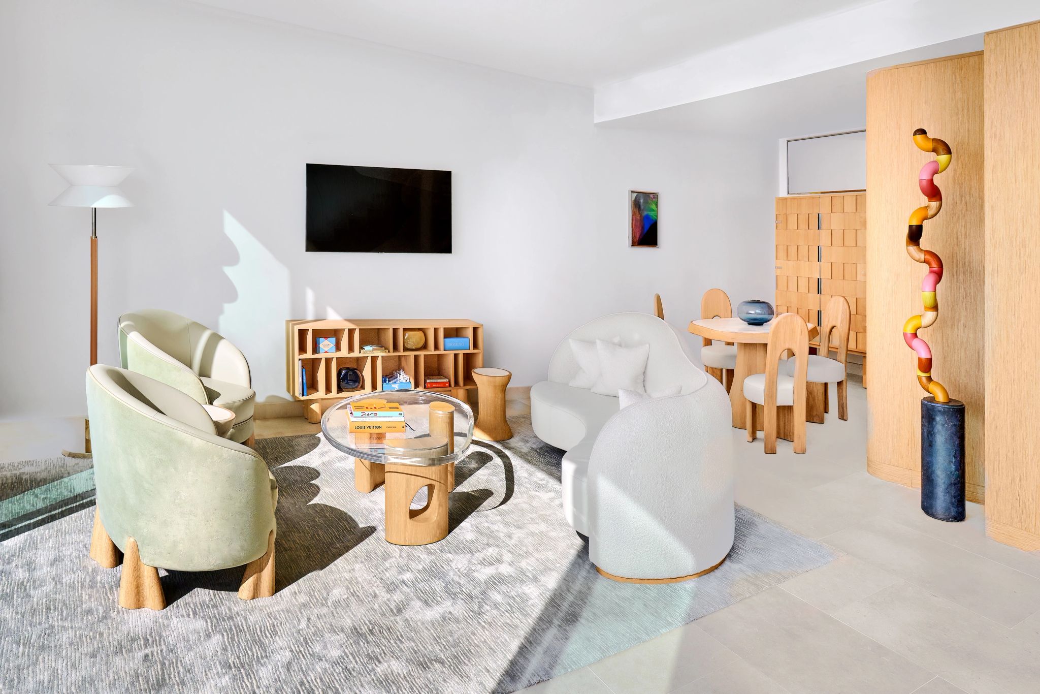 Infinity Blue Suite sala de estar - sala moderna - suite com sala - sala com tv - suite de luxo