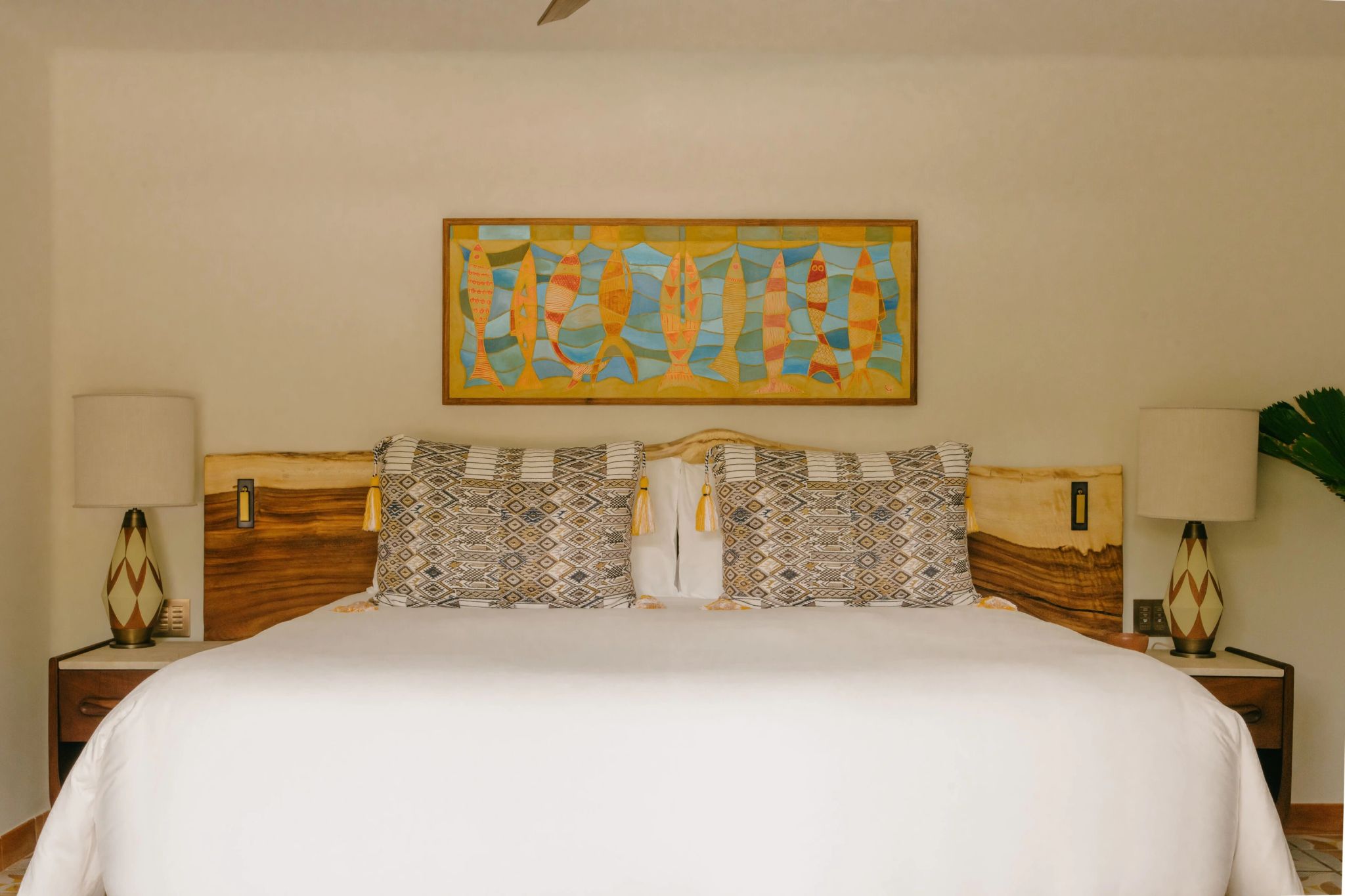 cama de hotel – quarto de casal - decoraçao tropical 