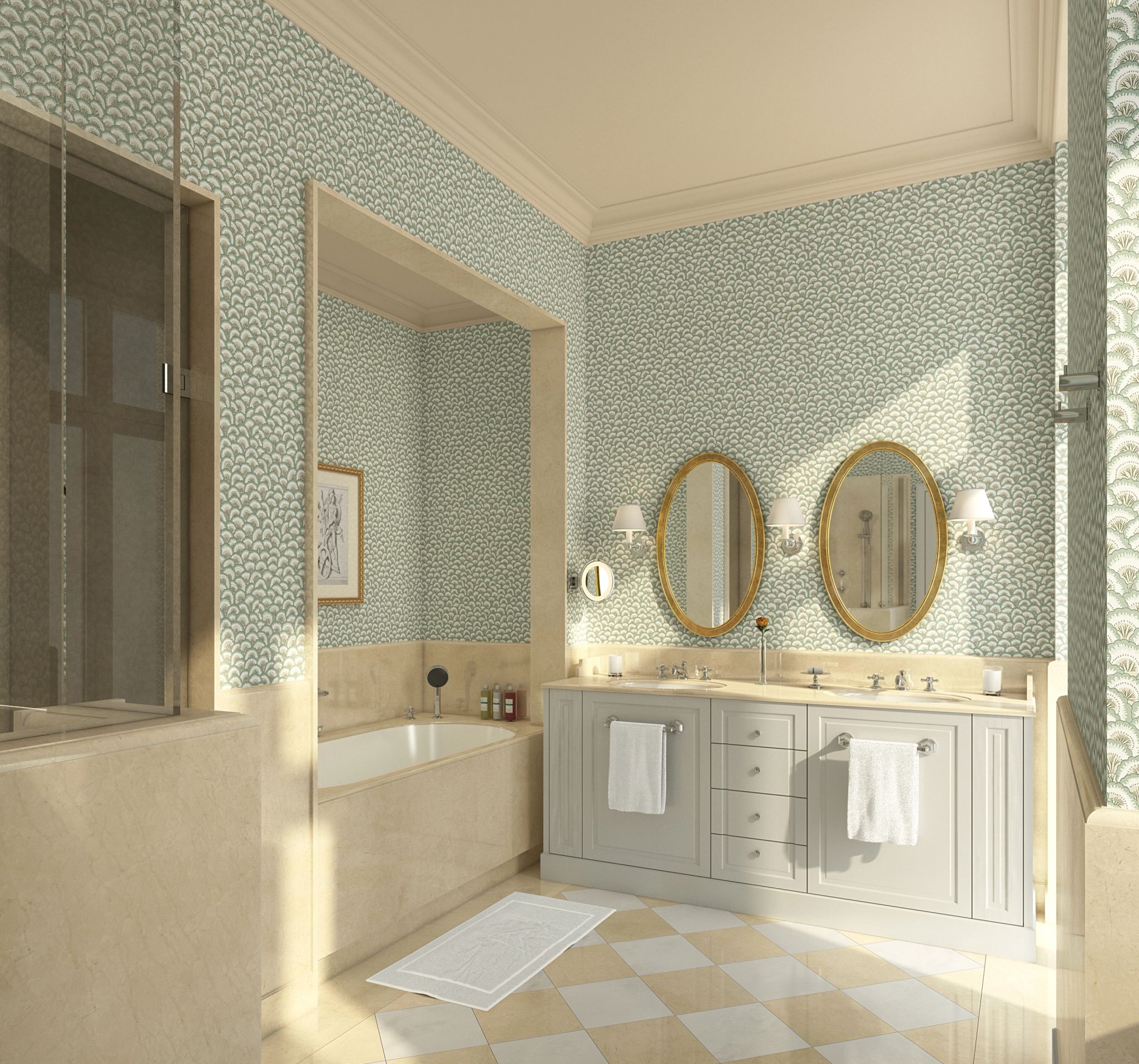 banheira de imersao - banheiro bem-estar - pia dupla