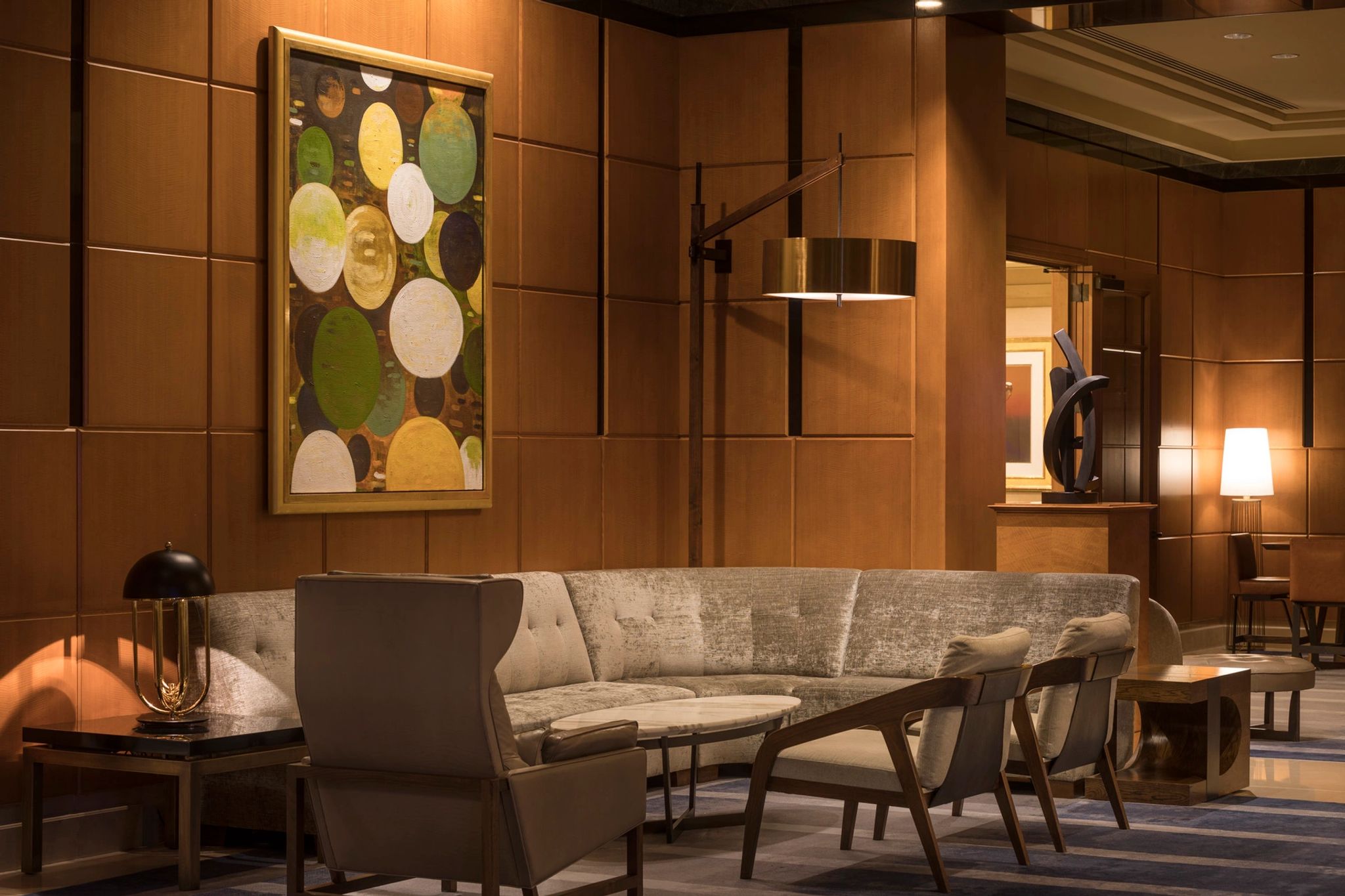 Lobby recepçao hotel – area interna hotel - decoraçao elegante