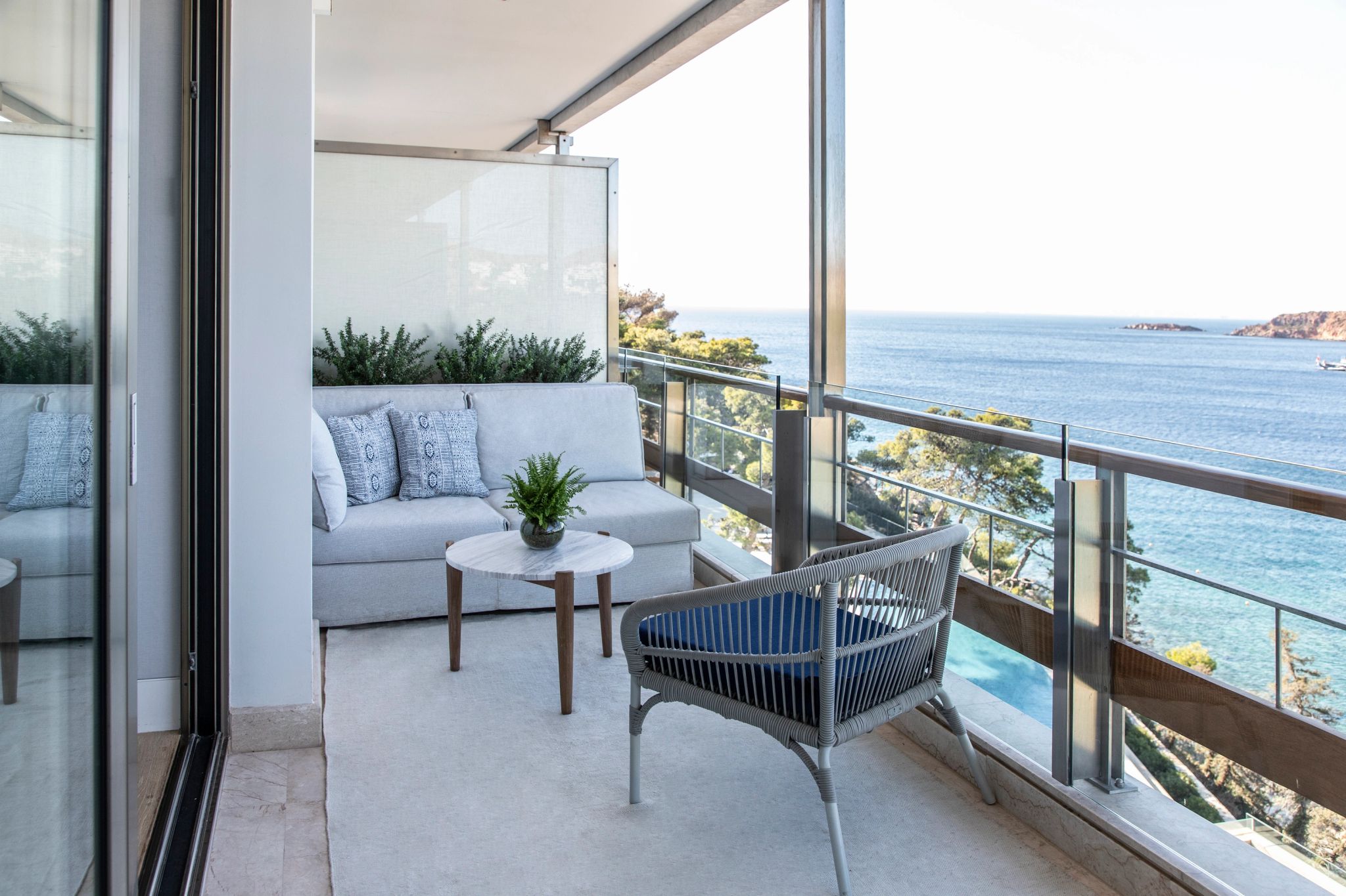 Arion Sea View varanda mobiliada - varanda frente mar - varanda privativa