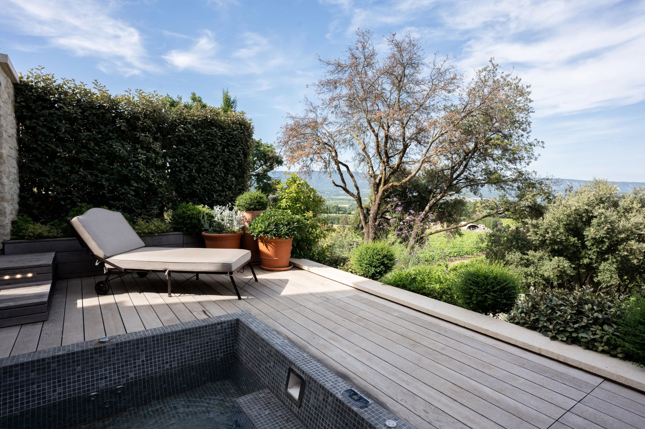 Calista Suite terraço privativo – suite com terraço - terraço vista campo - jacuzzi ao ar livre