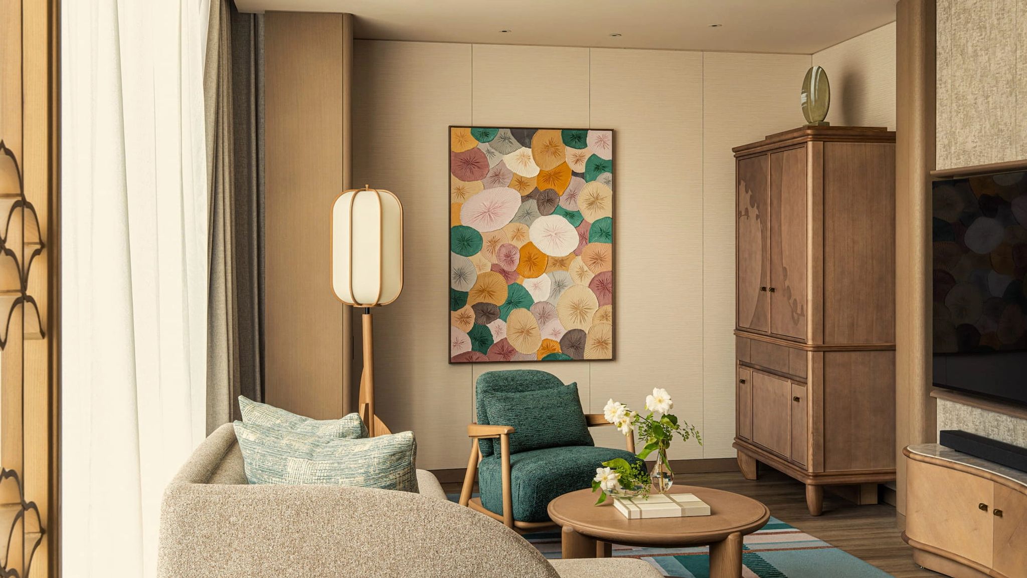 One-Bedroom Suite cama king - suite espacosa - vista cidade