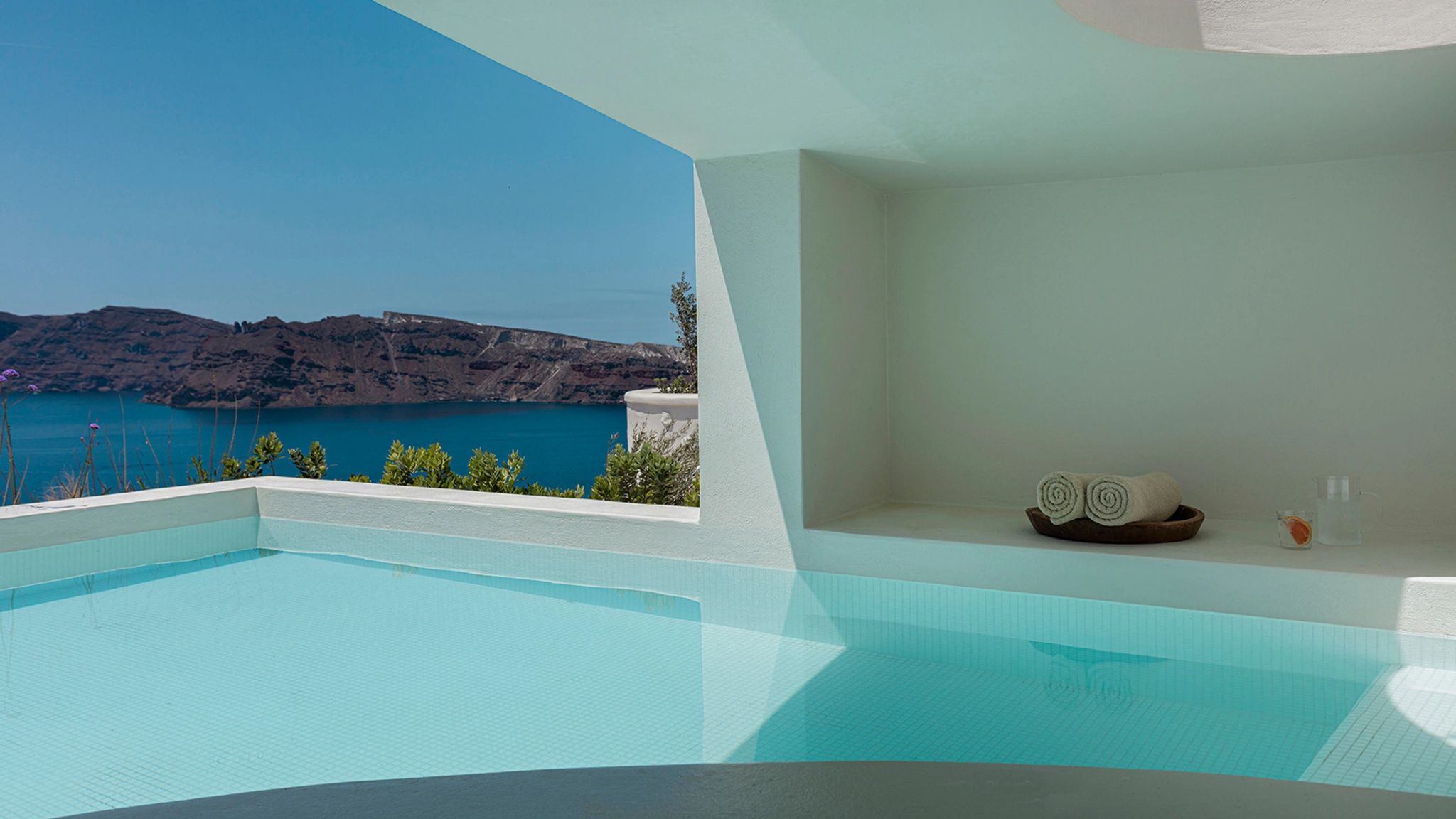One Bedroom Pool Villa piscina-privativa - terraço-caldera - vista-mar-egeu