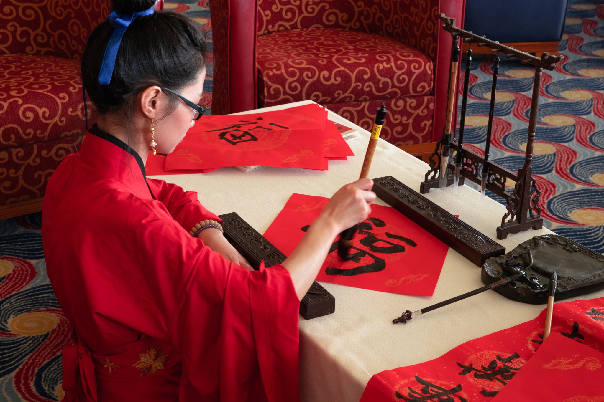 atividades de lazer - caligrafia chinesa - aula de caligrafia